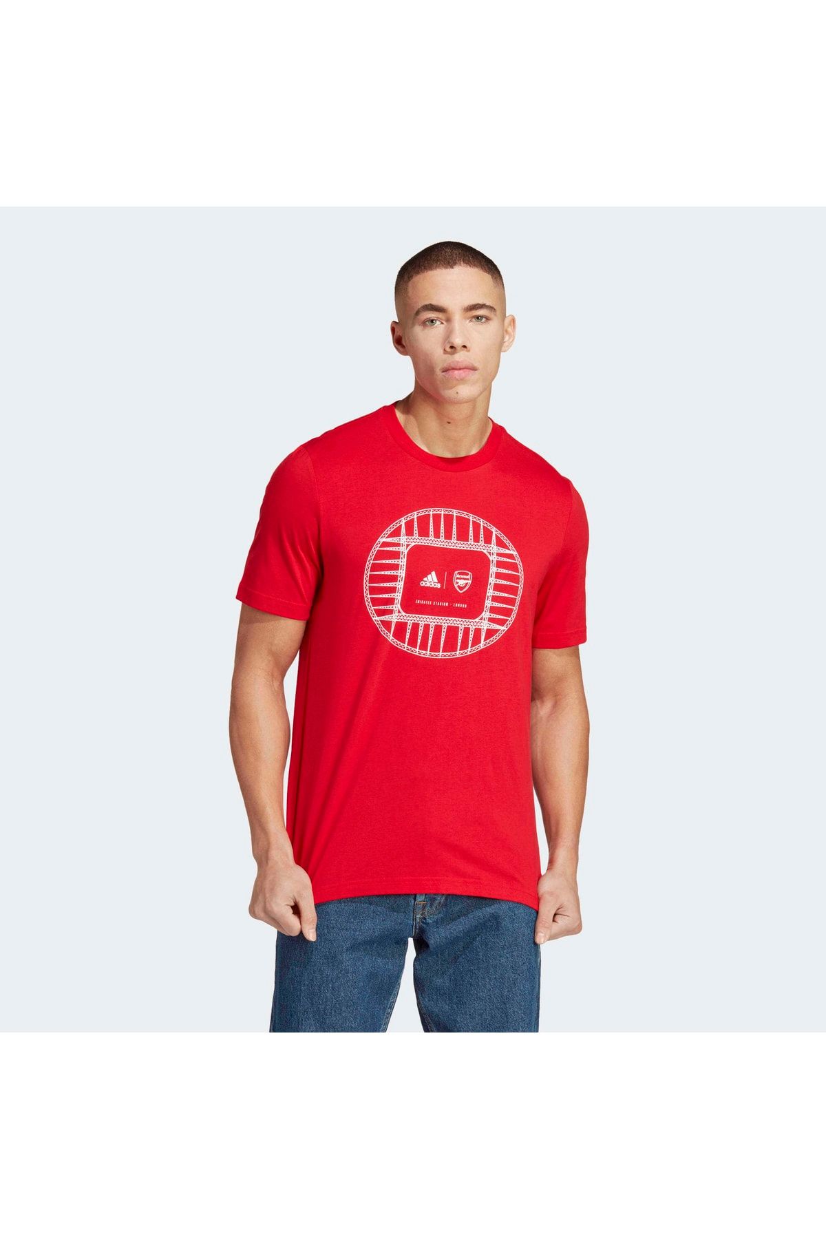 Adidas white and red t shirt top