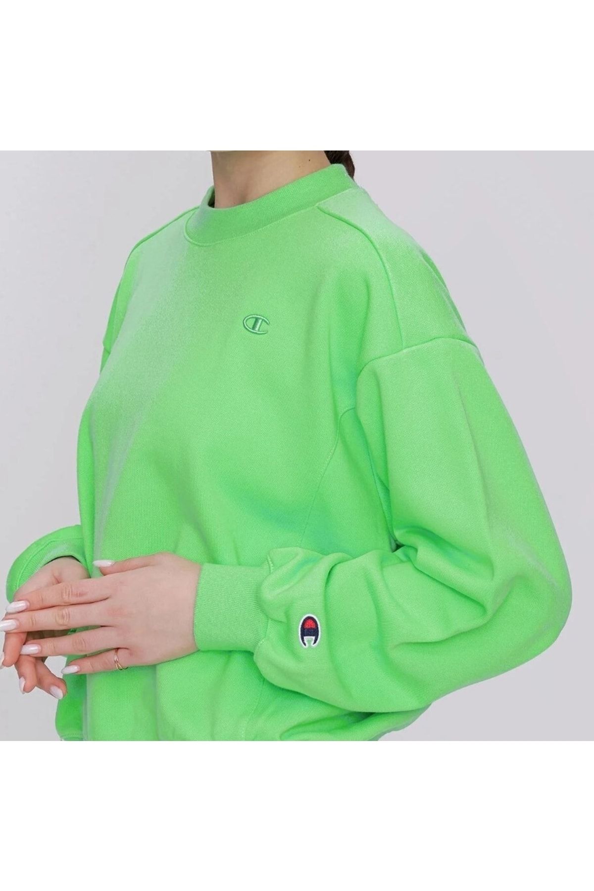 Champion sweater sales neon top