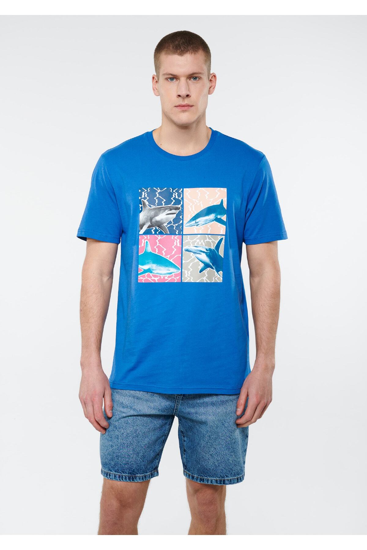 تی شرت مردانه ماوی 611430 - Image 3