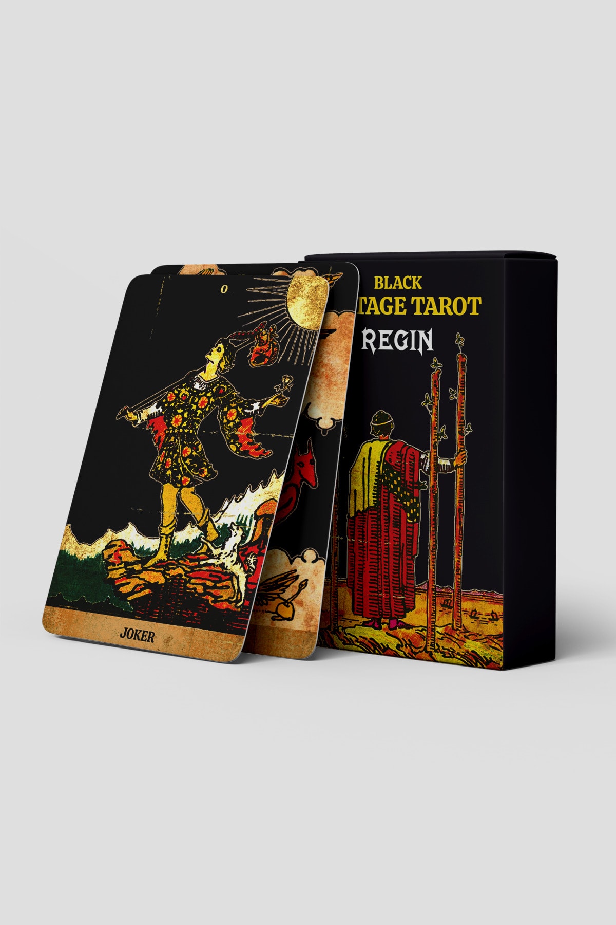 REGIN COLLECTIVE Black Vintage Tarot Ve Başlangıç Tarot Kitabı