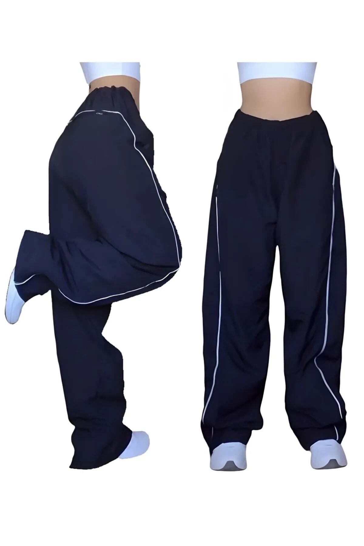 Gofeel  Harajuku Baggy Trotters 2 Iplik Oversize Kalıp Bel Lastikli Paça Ayarlanabilir Unisex Eşofman Altı