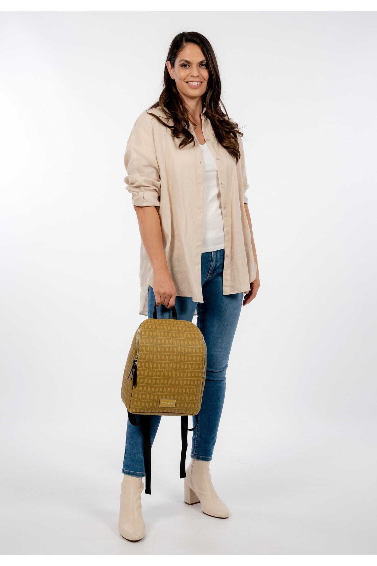Tamaris Rucksack Grün Geometrisches Muster