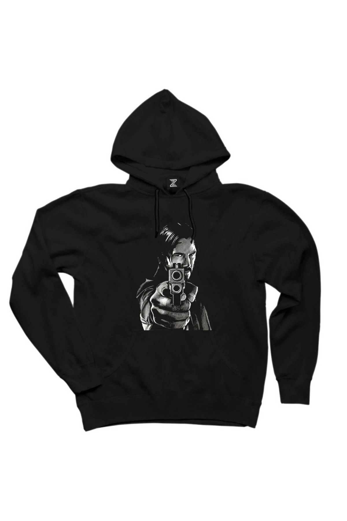 Z zepplin John Wick 4 Guns Black Hooded Sweatshirt Hoodie Trendyol