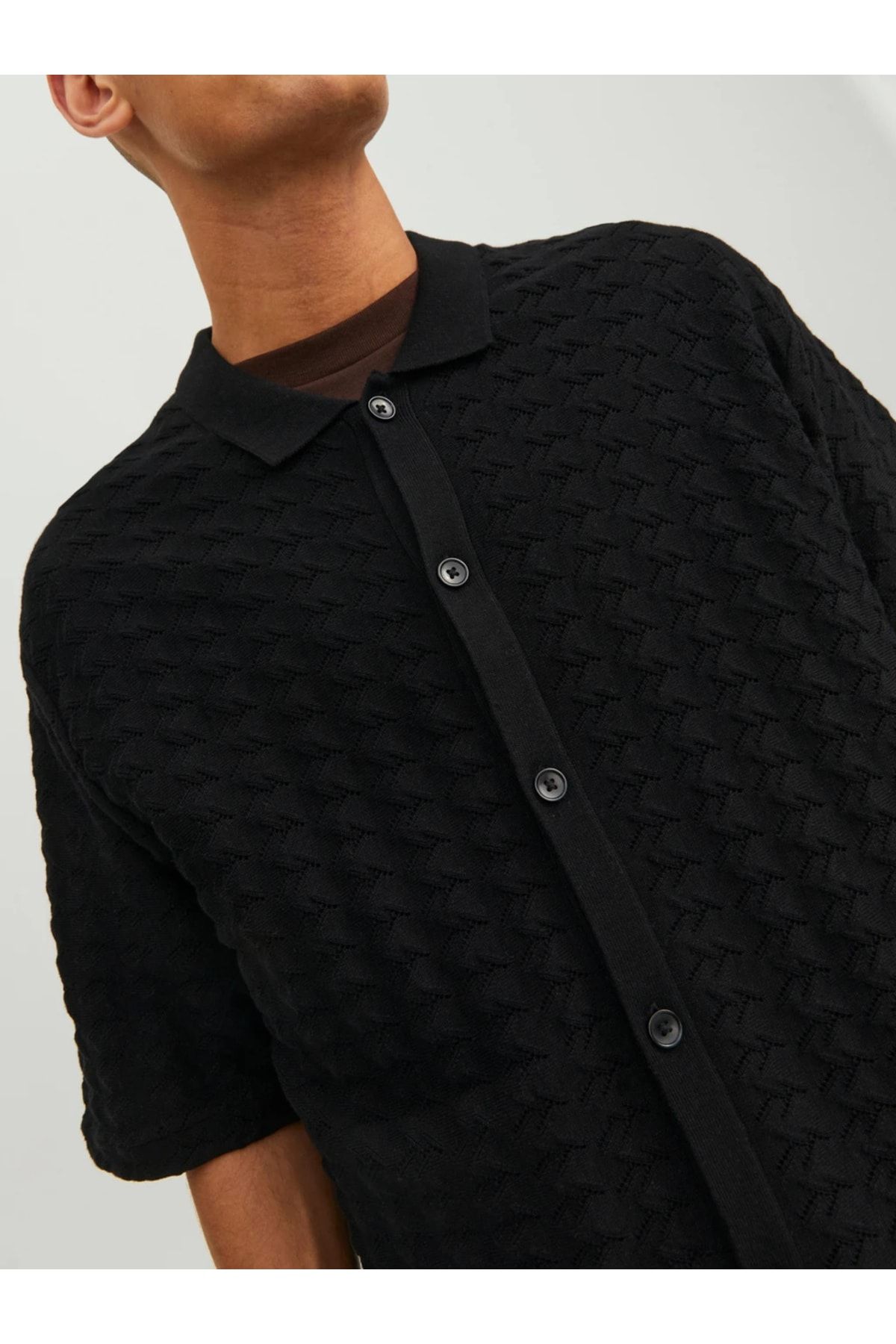 تی شرت یقه پولو مشکی مردانه جک و جونز Jack Jones Jack & Jones