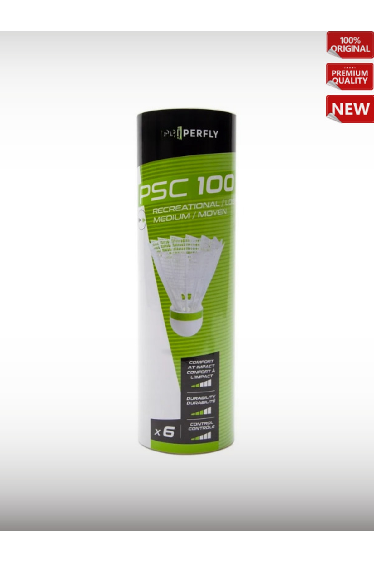 OverPazar Gmb Perfly Plastik Badminton Topu - Orta Boy - 6'lı Paket