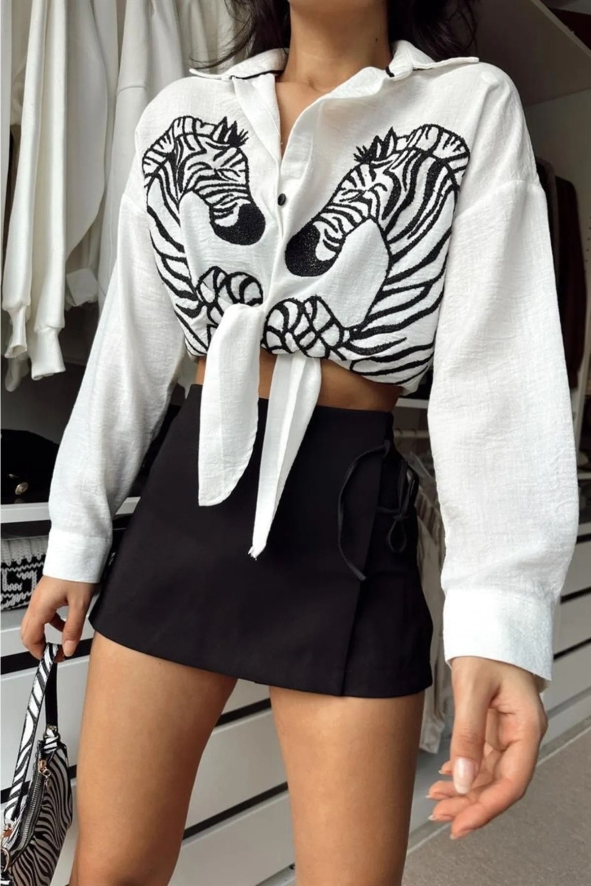 Front tie sweatshirt best sale