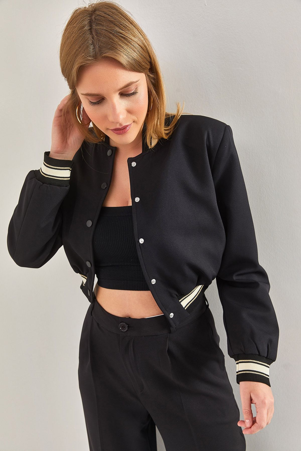 Bianco Lucci-Gerippte, gefütterte Jacke für Damen 4