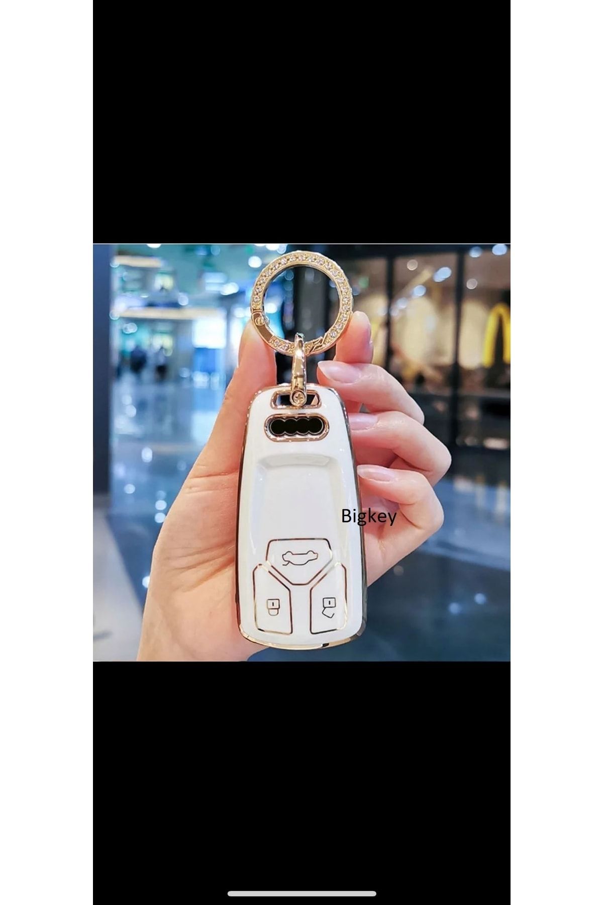 bigkey-Audi Key Case Smart Slim A4 A6 A8 A7 A3 A1 White 3