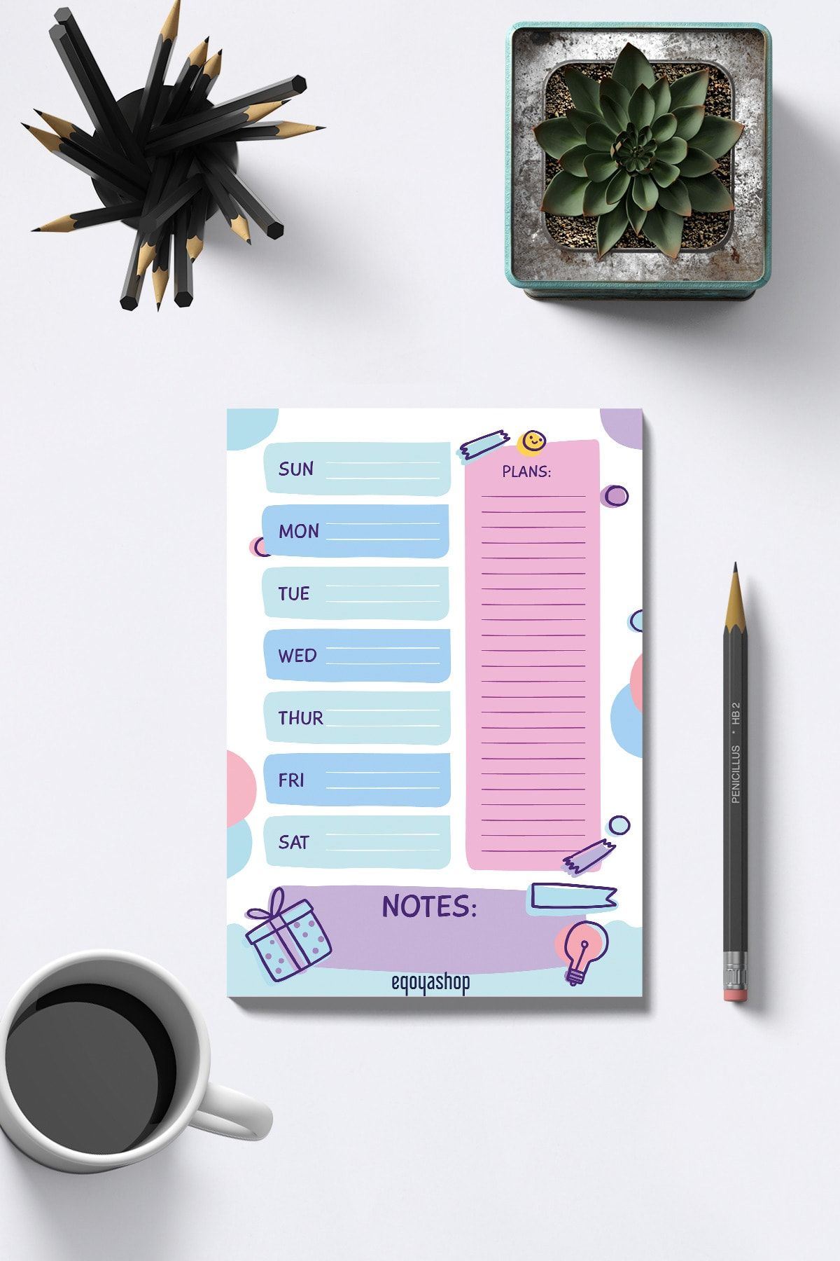 Egoya Shop-Bullet Journal Set A5, Bujo, To Do List, Daily & Weekly Planner, Notes, Goals 3