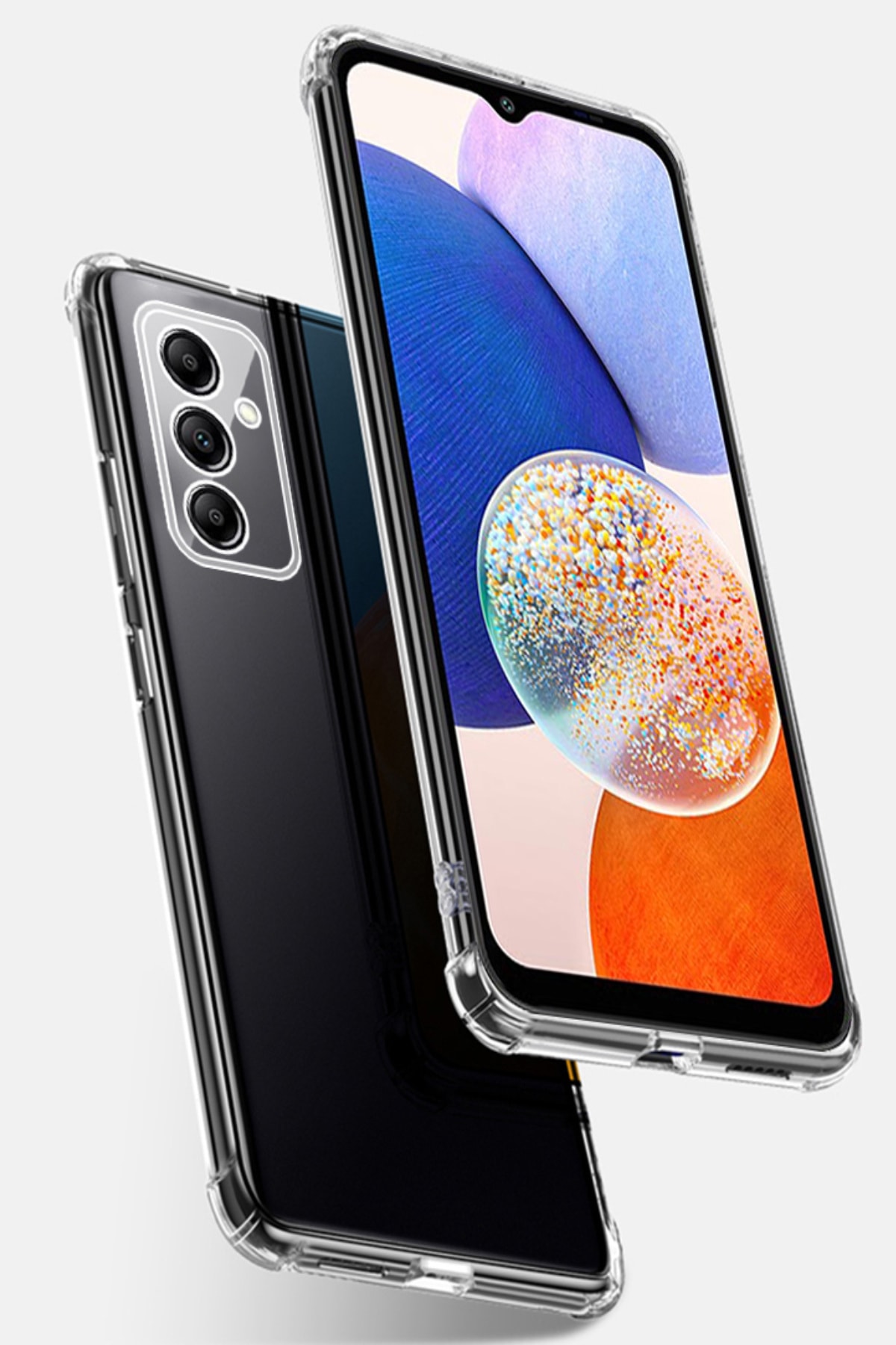 Samsung Galaxy A14 Kapak Kamera Korumalı Antishock Airbag Köşe Korumalı Silikon Şeffaf Kılıf