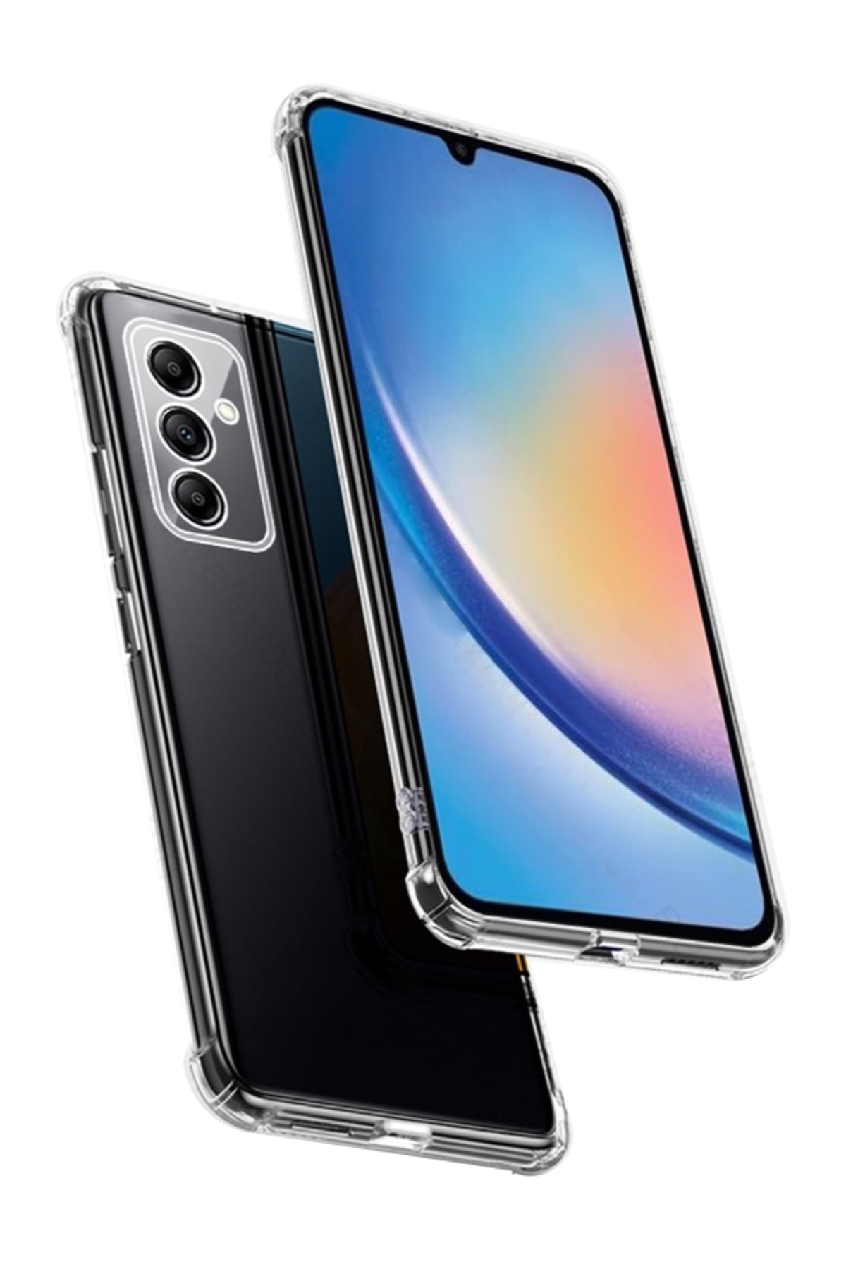 Samsung Galaxy A34 Kapak Kamera Korumalı Antishock Airbag Köşe Korumalı Silikon Şeffaf Kılıf