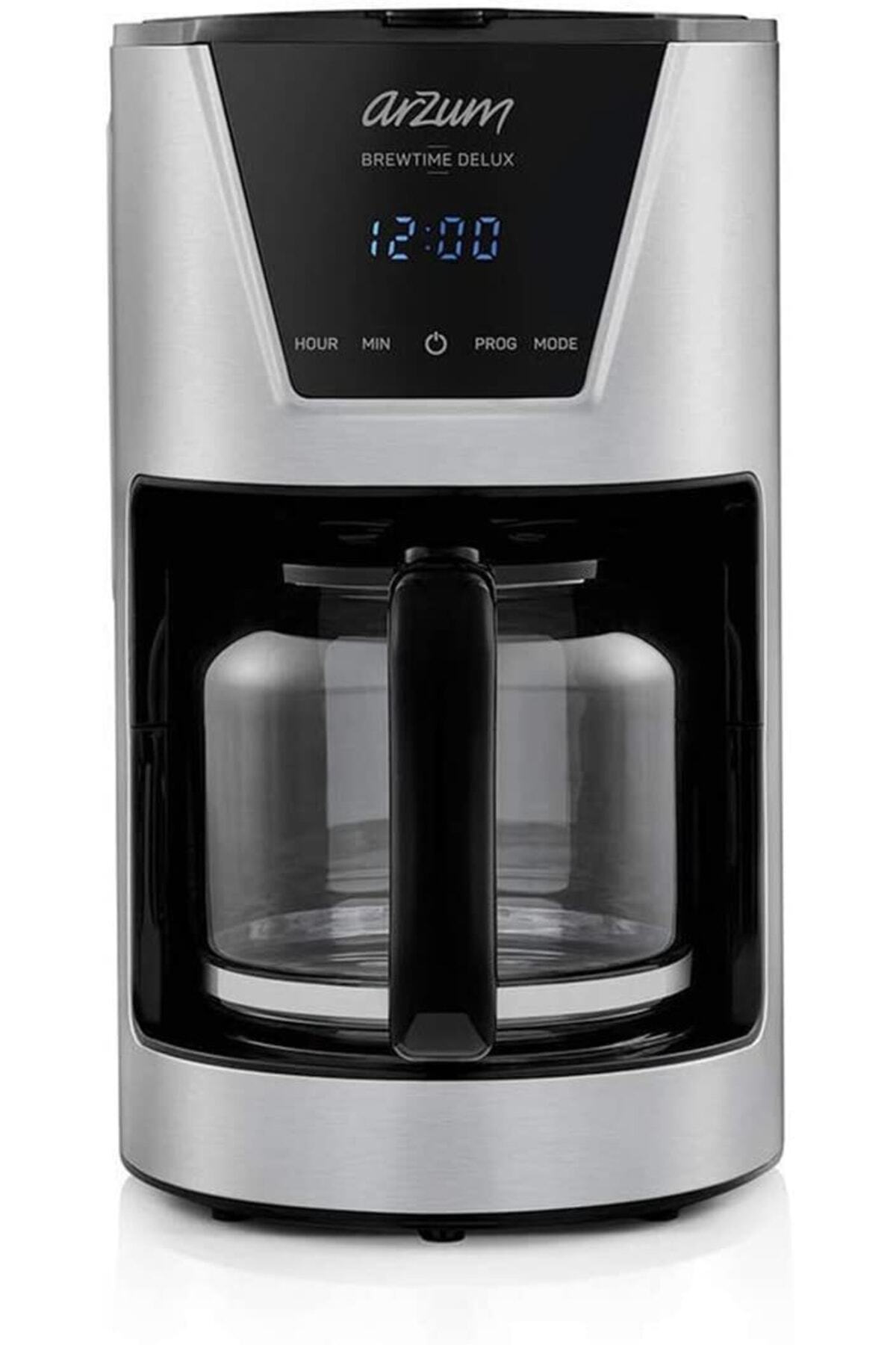 Arzum Ar3081 Brewtime Delux Filtre Kahve Makinesi, Inox, 19x33x25 Cm