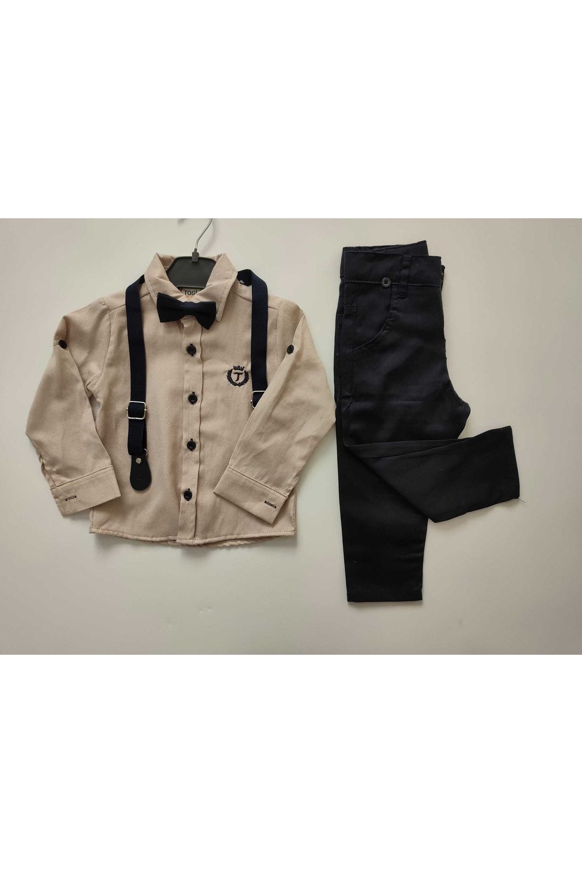togi-Embroidered Strappy Shirt Set 1