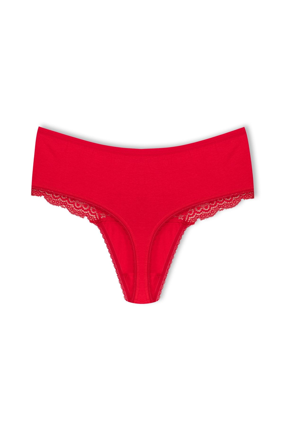 HNX-High Waist and Lace Front Plus Size Women's String - Set of 5 7