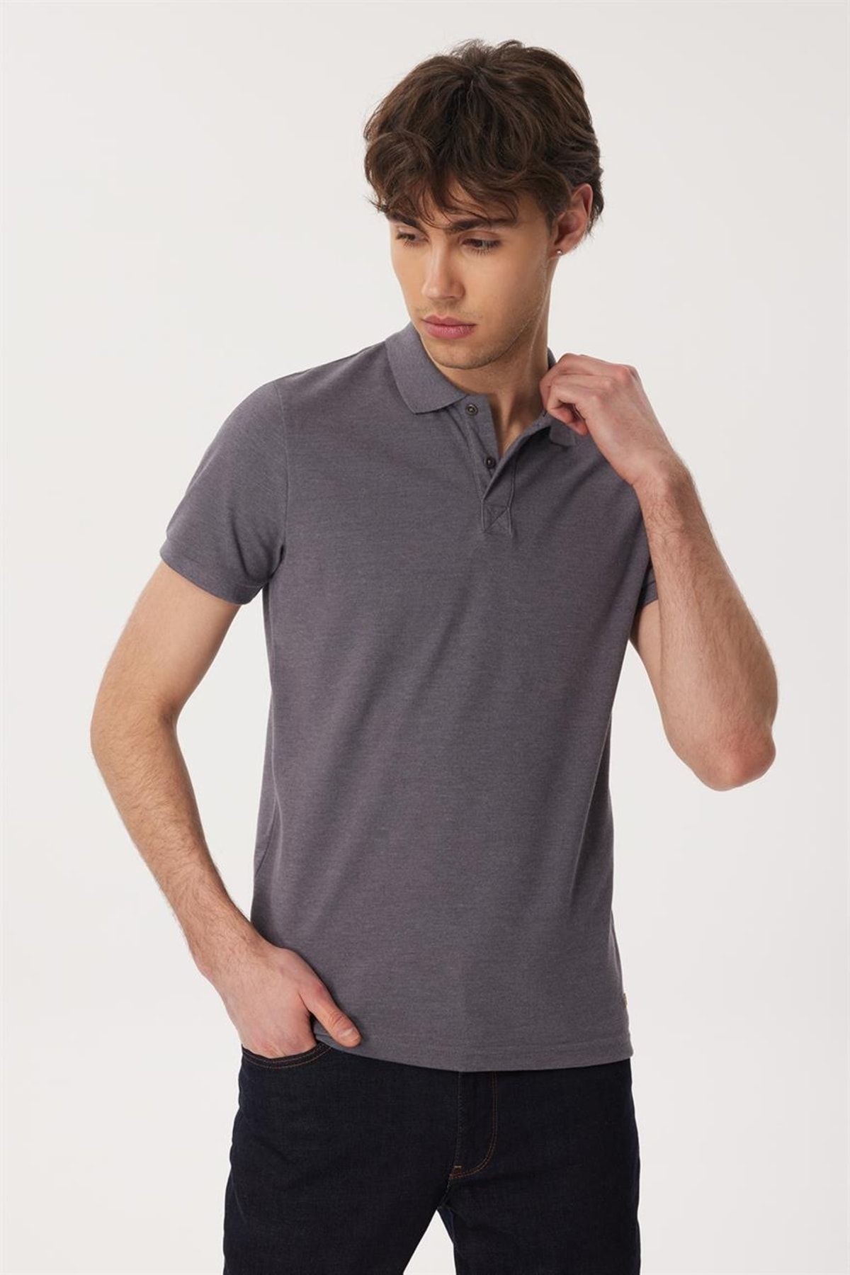 تی شرت خاکستری مردانه مایل اورجینال Lee Cooper