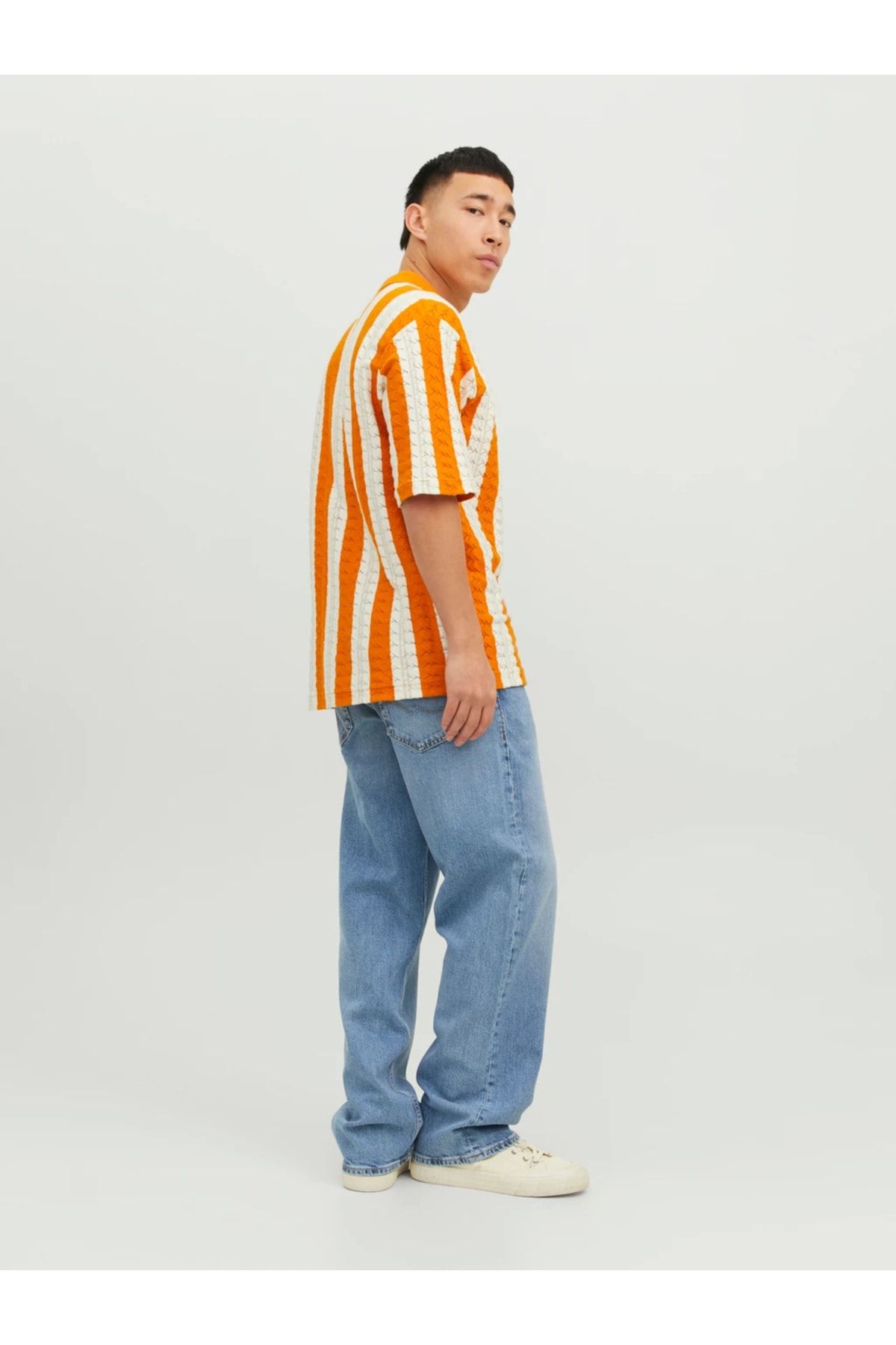 تی شرت یقه پولو نارنجی مردانه جک و جونز Jack Jones Jack & Jones
