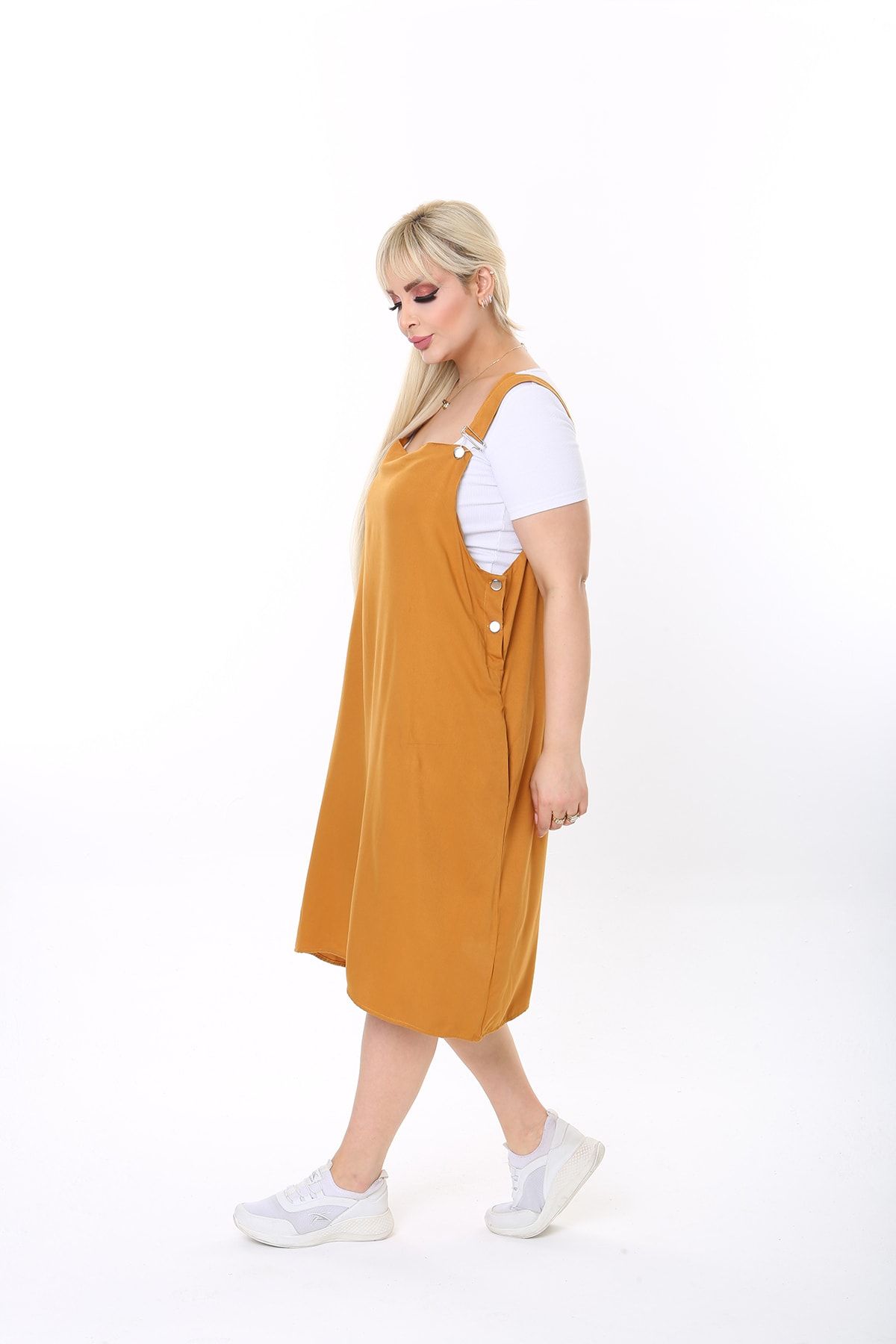 Yellow plus size jumpsuit hotsell