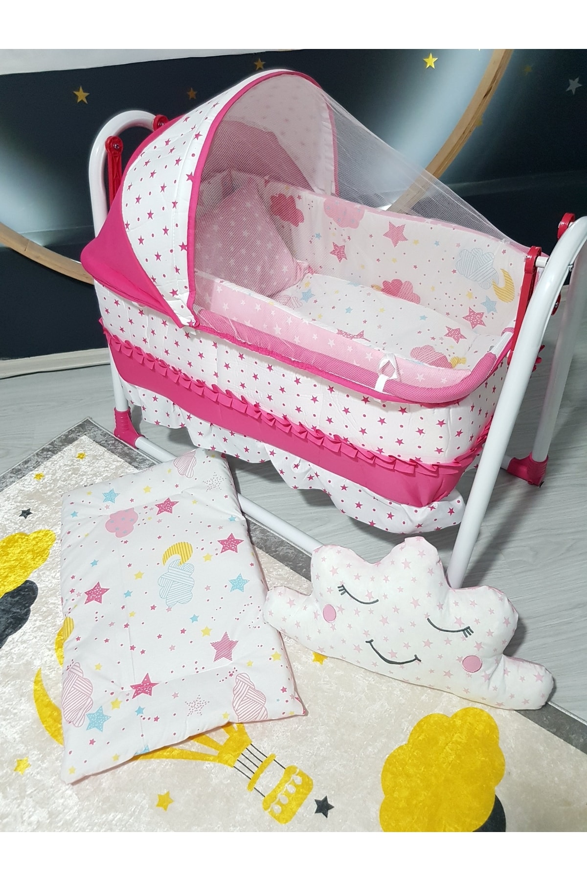 bebek_iklimi 45x85 Uyku Seti Anne Yanı Sepet Beşik Için *beşik Dahil Değildir - Alt Açma Minderi Hediyeli* fotoğrafı 4 (önizleme)
