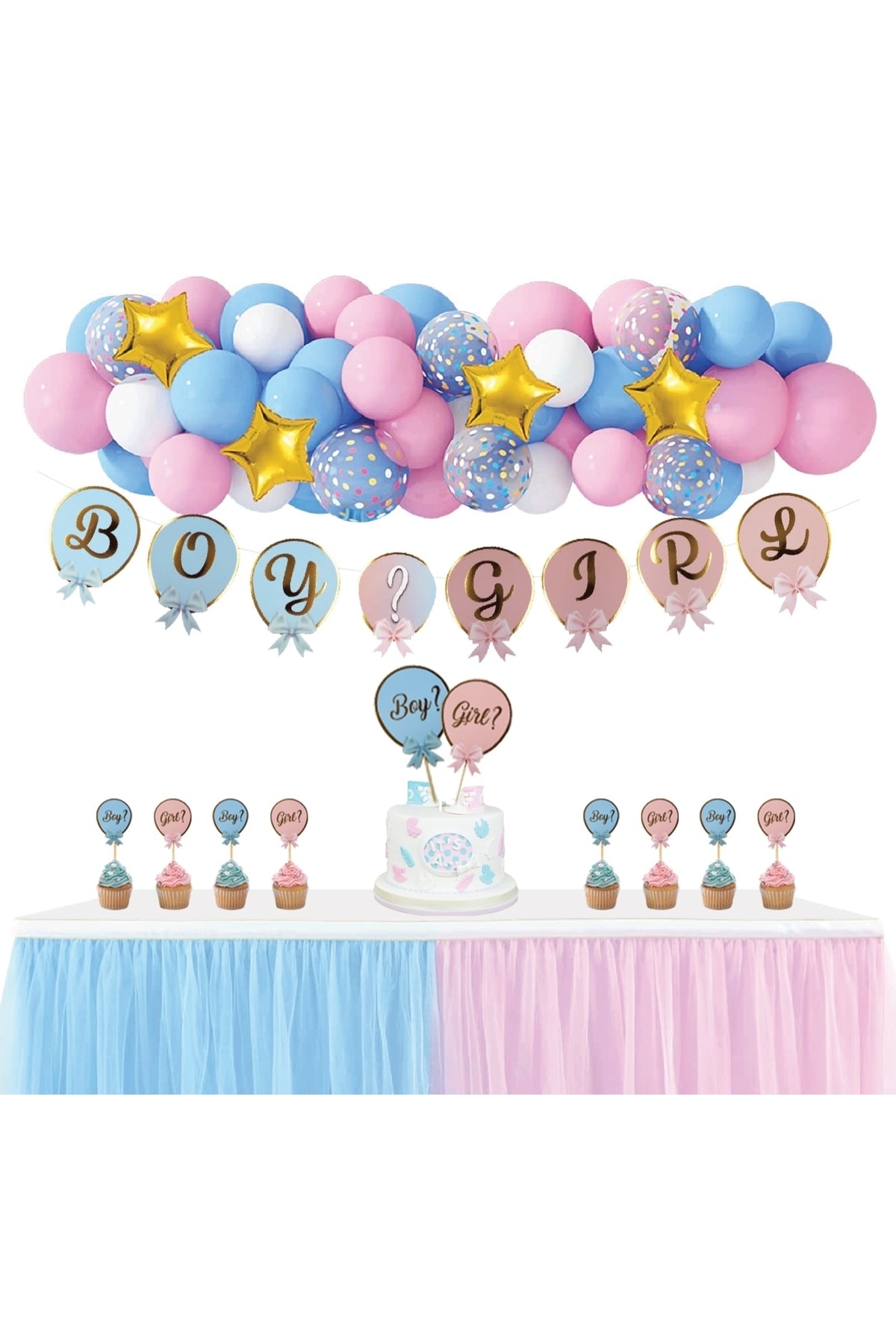 Big Party Cinsiyet Parti Seti Banner - Kürdan - Konuşma Balonu