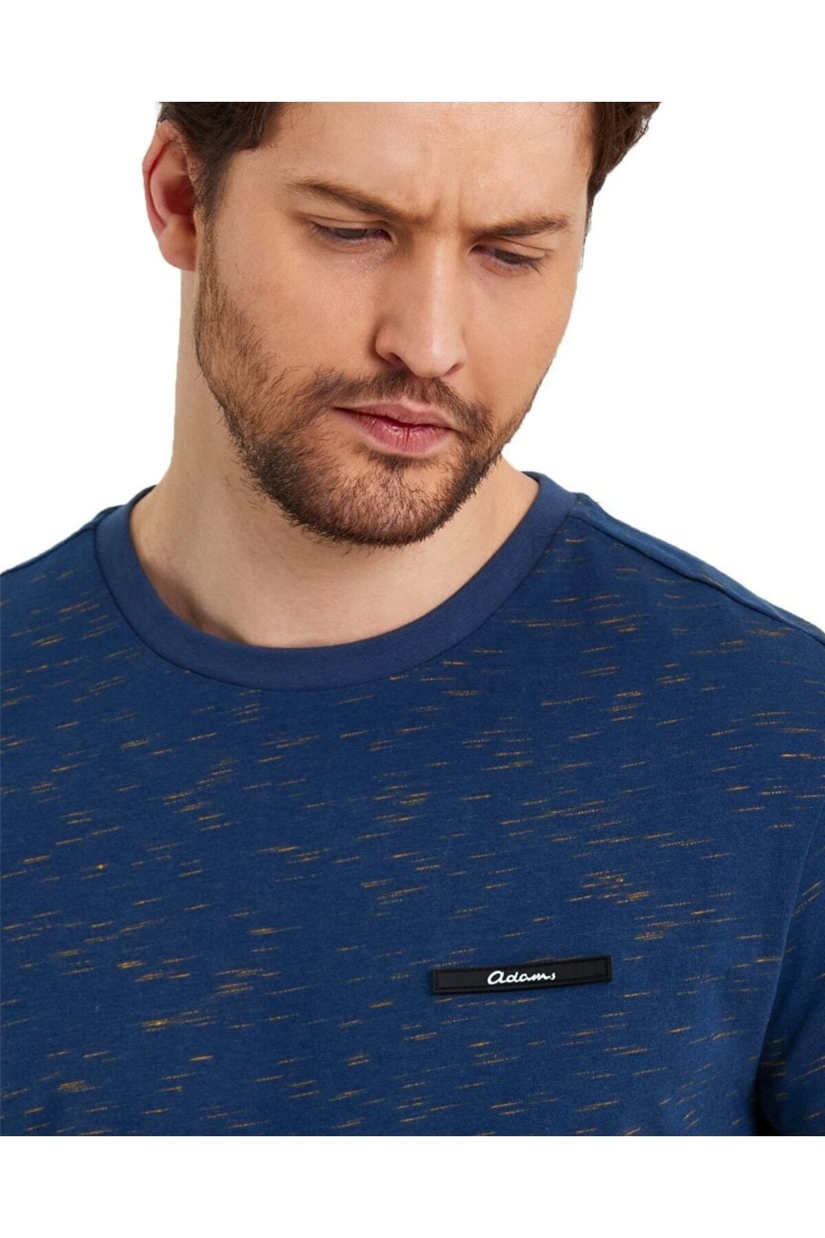 Adams-Tricou de bază cu mânecă scurtă cu logo fără imprimeu pentru bărbați 4
