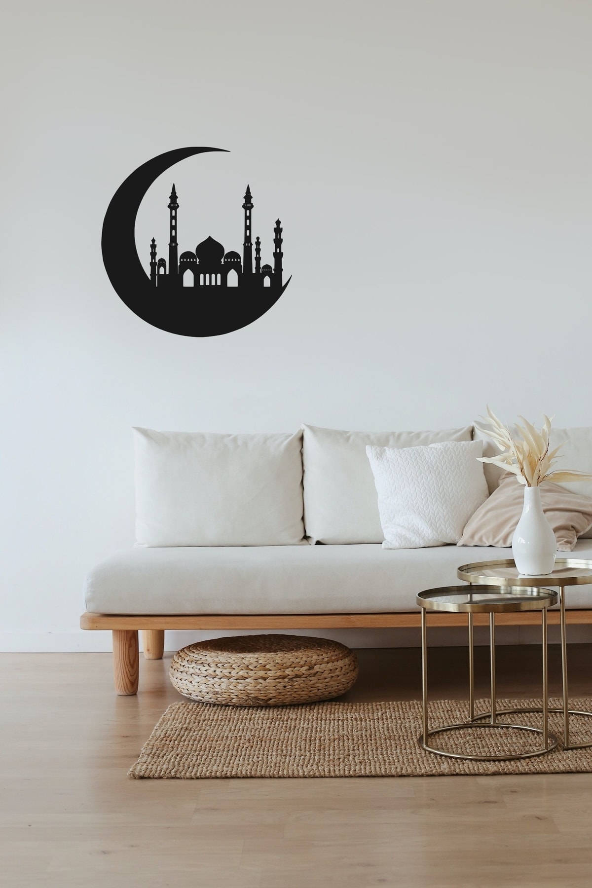 Mosque Moon Wooden Mdf Wall Decor Table 40cm