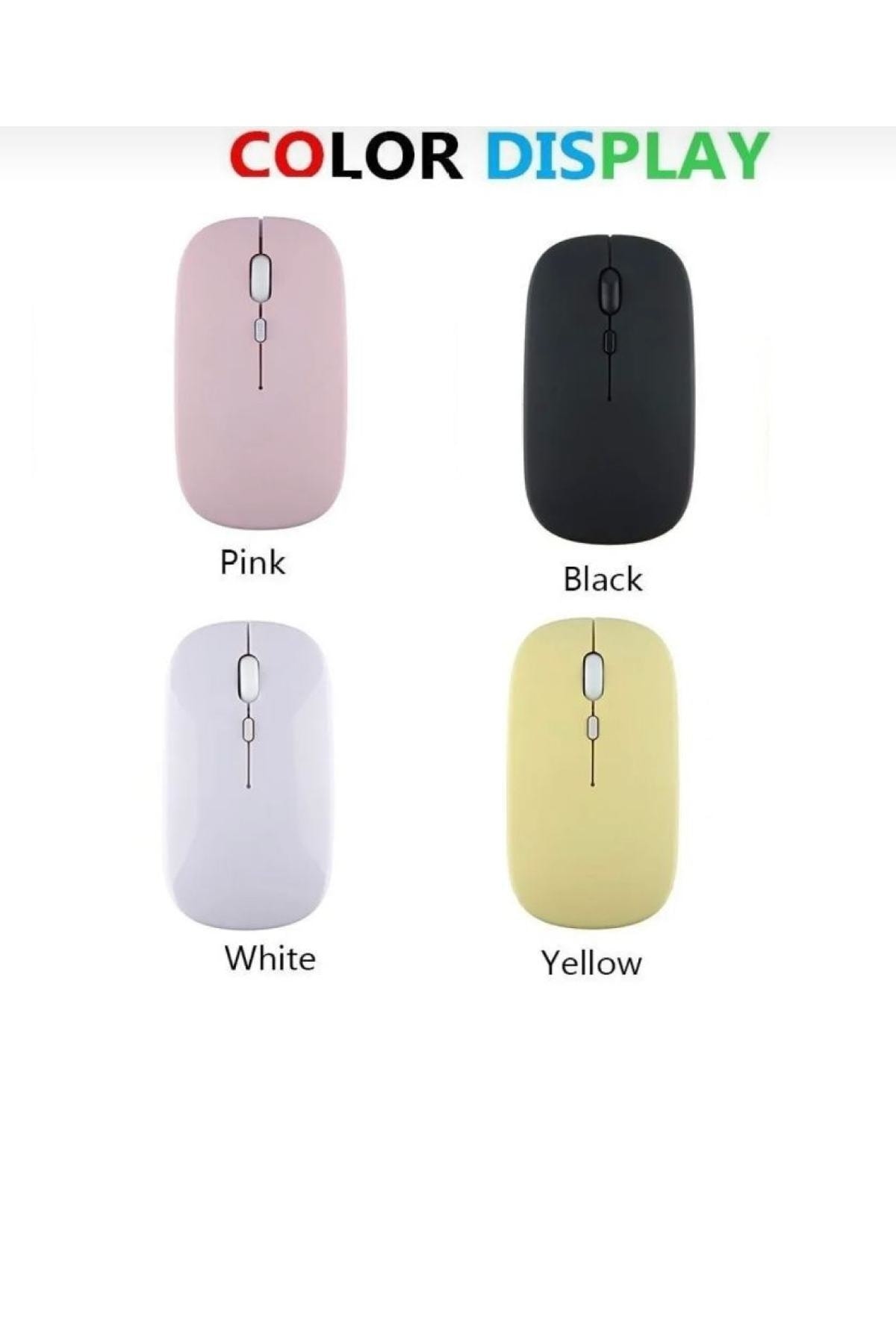 Tüm Cihazlara Uyumlu Mouse Bluetooth Wireless Şarjlı Fare 2.4g 5