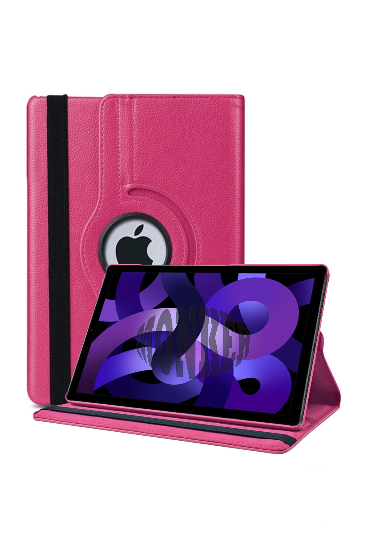 Ipad Air 5 10.9 Inch 2022 Compatible Pink Tablet Case Rotatable Stand Faux Leather