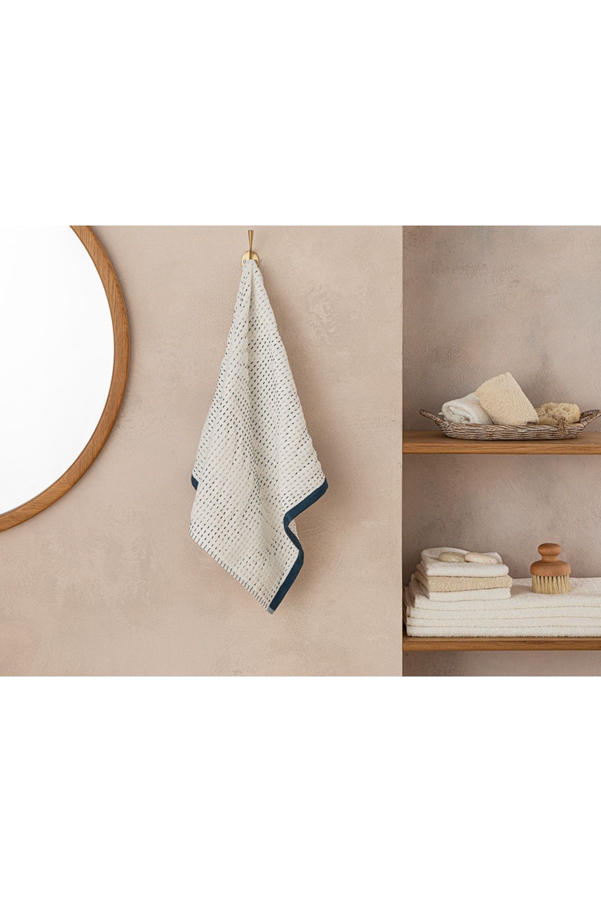 حوله پنبه ای مدل خط دار ساکولنت سایز 50×70 سانتی متر انگلیش هوم English Home