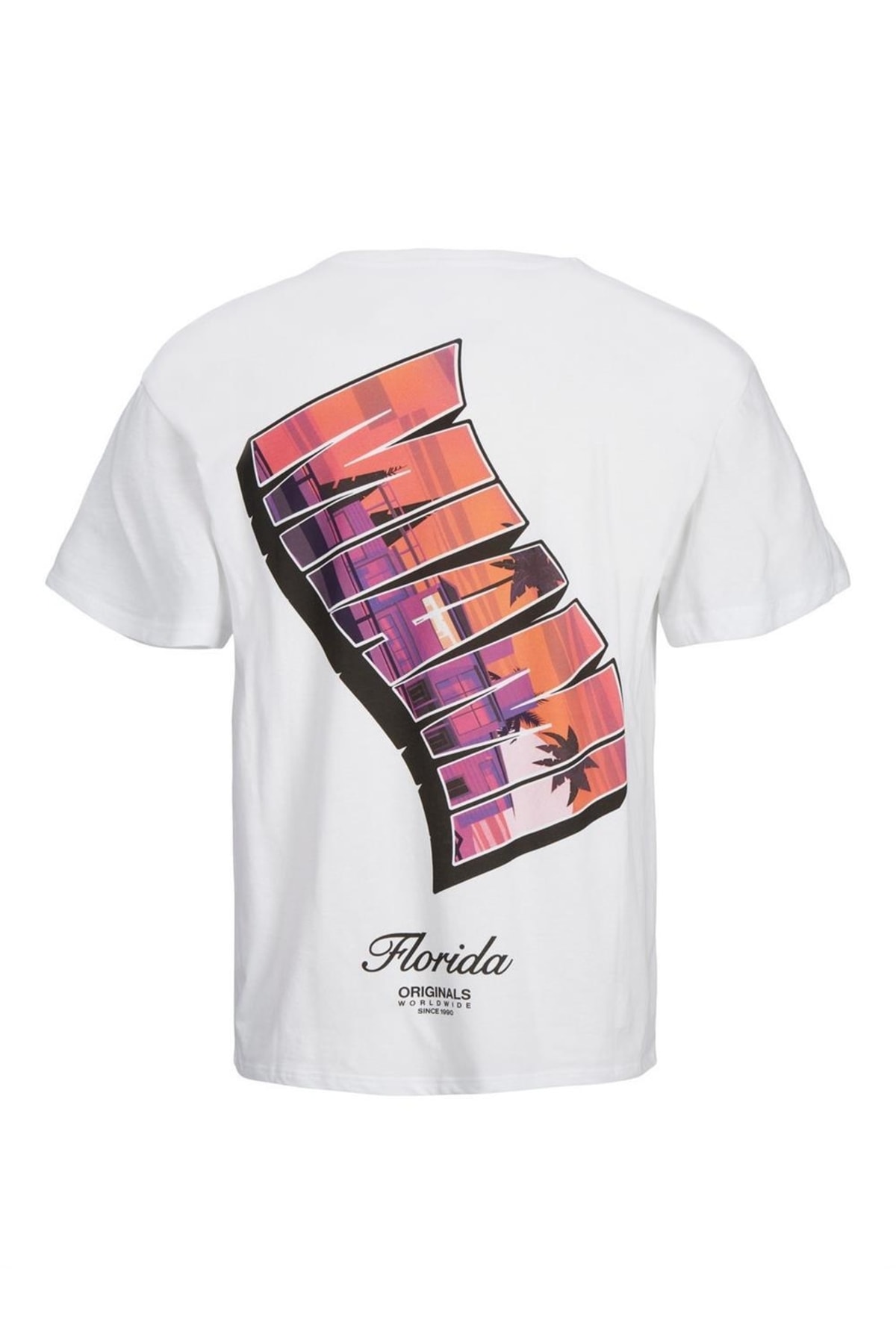 تیشرت مردانه سفید جک اند جونز | 12238165 اورجینال - تصویر 4