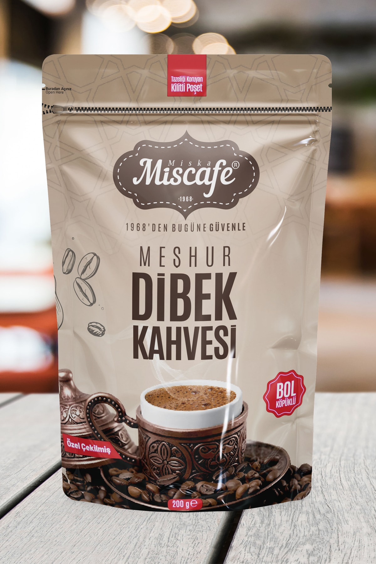 Meşhur Dibek Kahvesi, Taş Değirmende Öğütülmüş, %100 Arabica, 200 Gr.