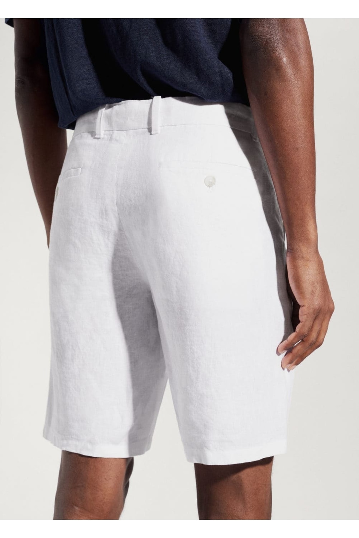 شلوار مردانه سفید منگوMANGO Man | 47015905 اورجینال - تصویر 6