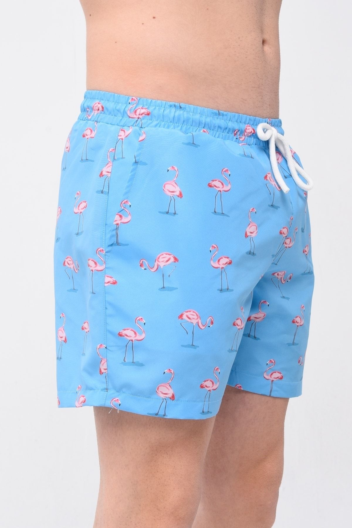 Bolder-David Flamingo Pattern Men's Swim Shorts 5