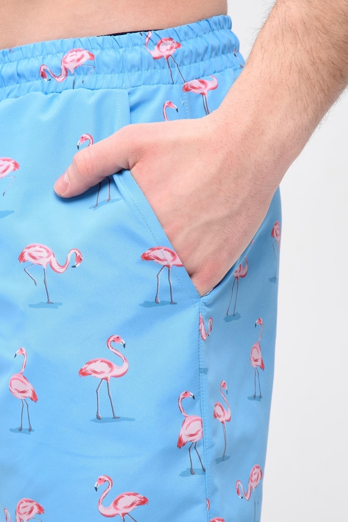 Bolder-David Flamingo Pattern Men's Swim Shorts 8