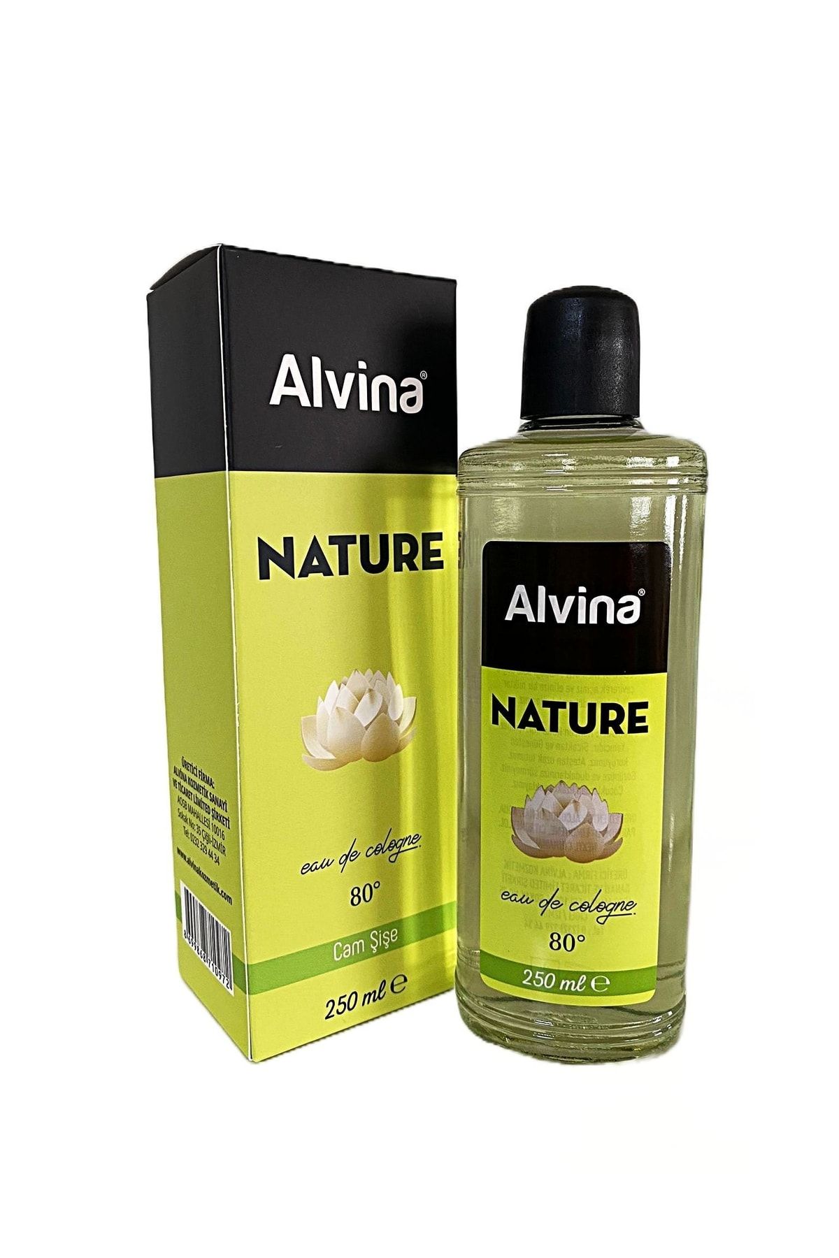 کلن طبیعت 250 میل بطری شیشه ای 80 درجه آلوینا Alvina