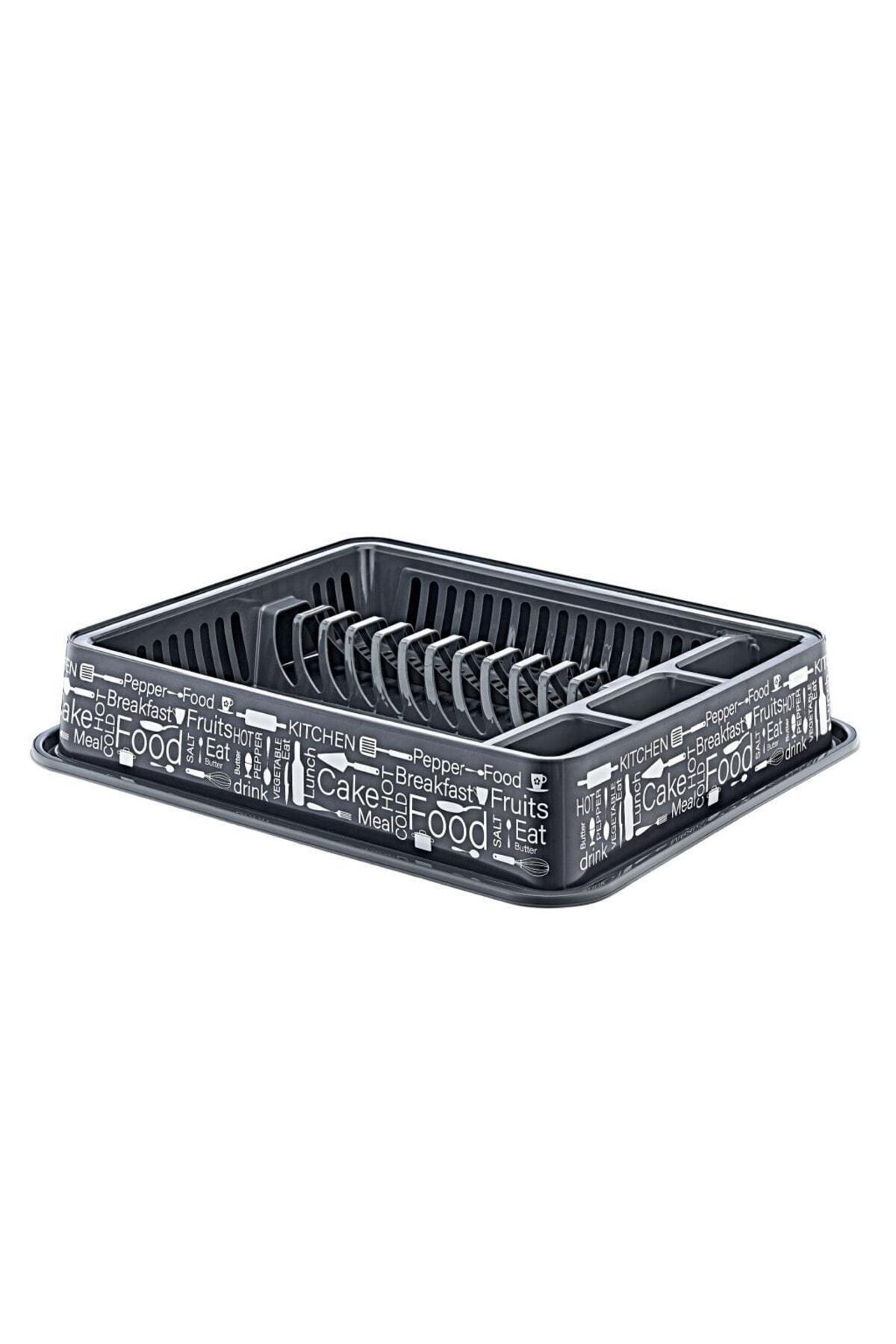 Food Patterned Dish Holder with Six Special Trays Spoon Holder 50x42cm Dish Basket