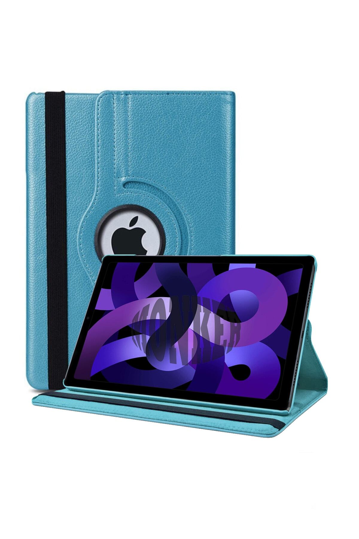 Ipad Air 5 10.9 Inch 2022 Compatible Turquoise Tablet Case Rotatable Stand Faux Leather
