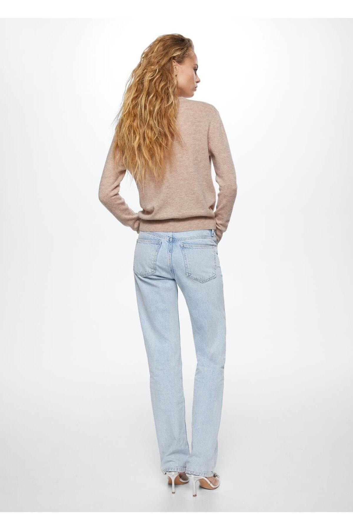 MANGO Woman-100% Wool V-Neck Sweater 4