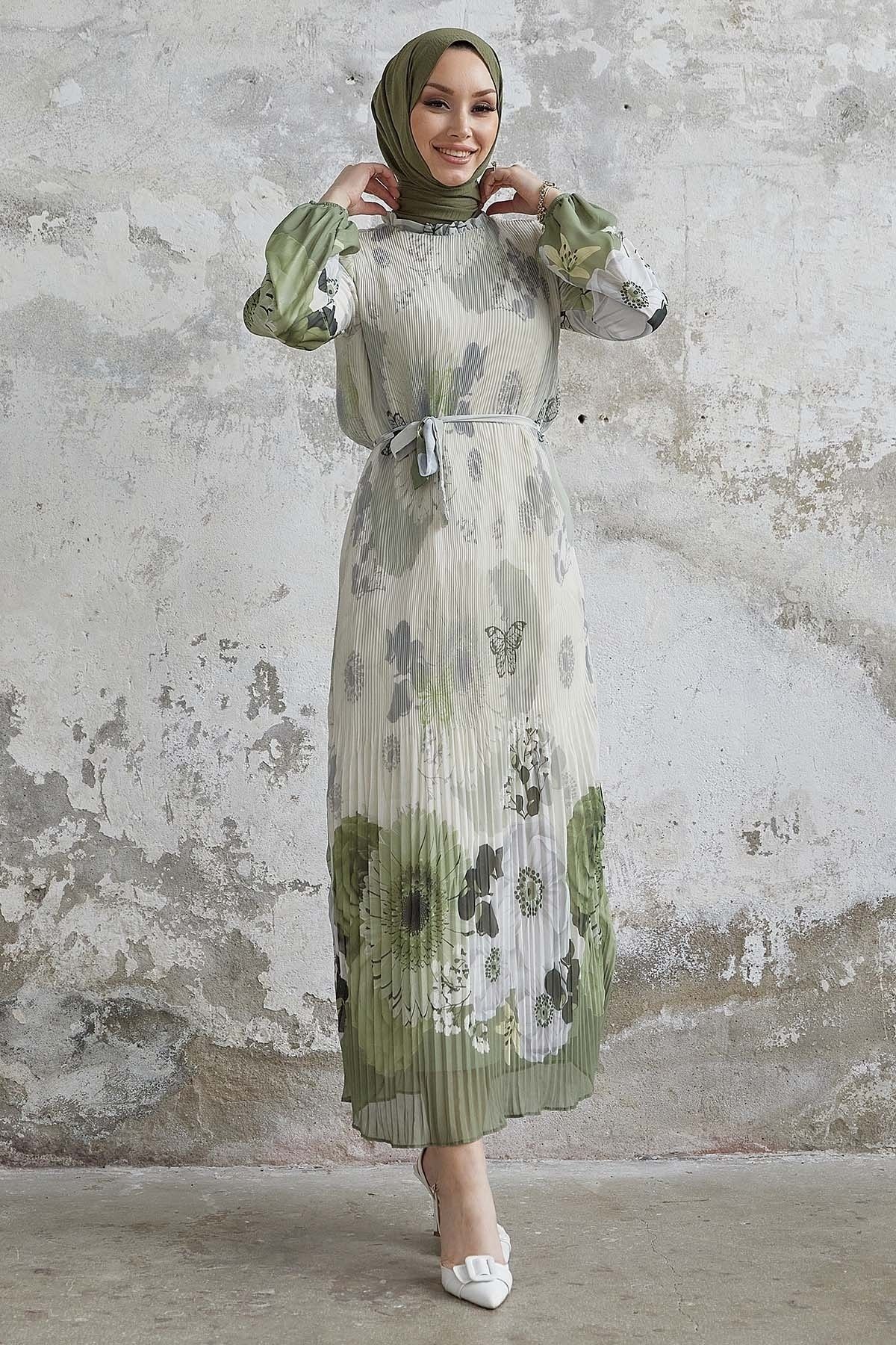 Khaki chiffon cheap dress
