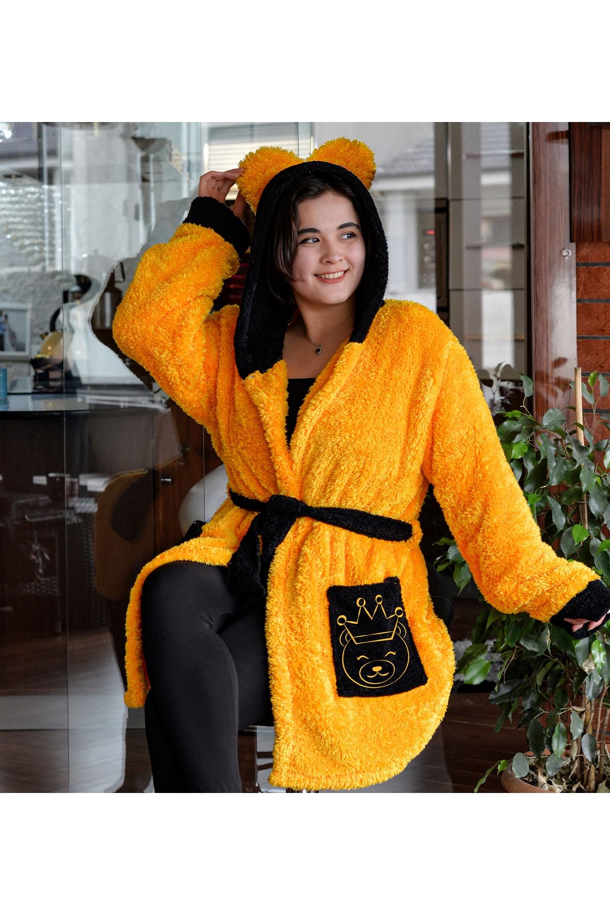 Yellow best sale dressing gown