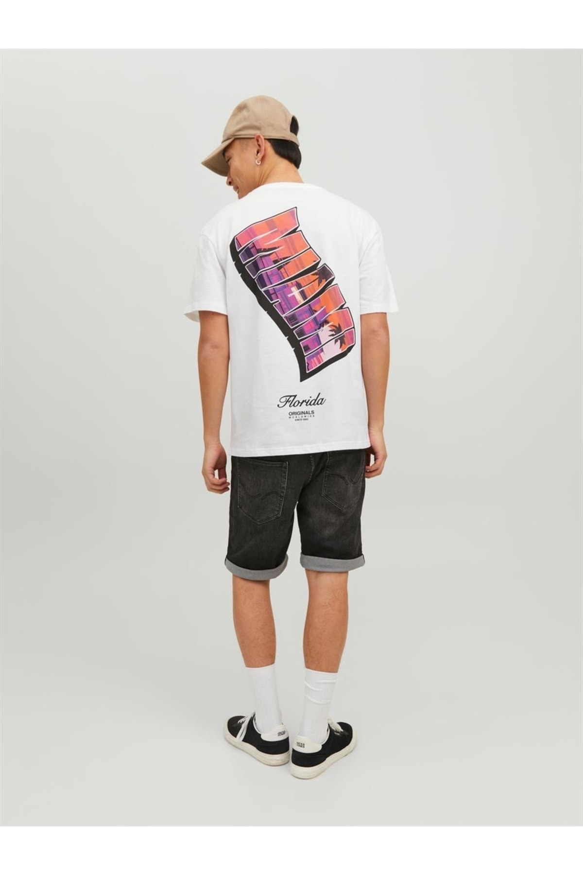 تیشرت مردانه سفید جک اند جونز | 12238165 اورجینال - تصویر 2