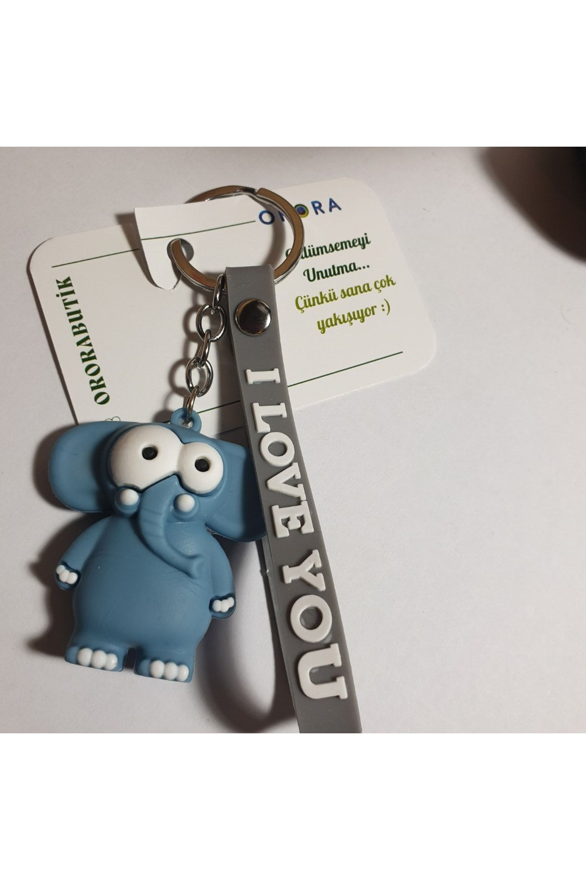 Elephant sales love keychain
