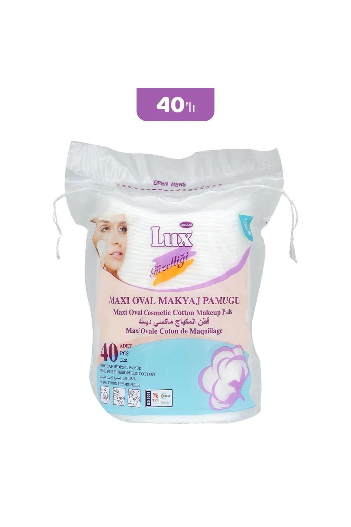 Disk Oval Makyaj Pamuğu 40' Lı