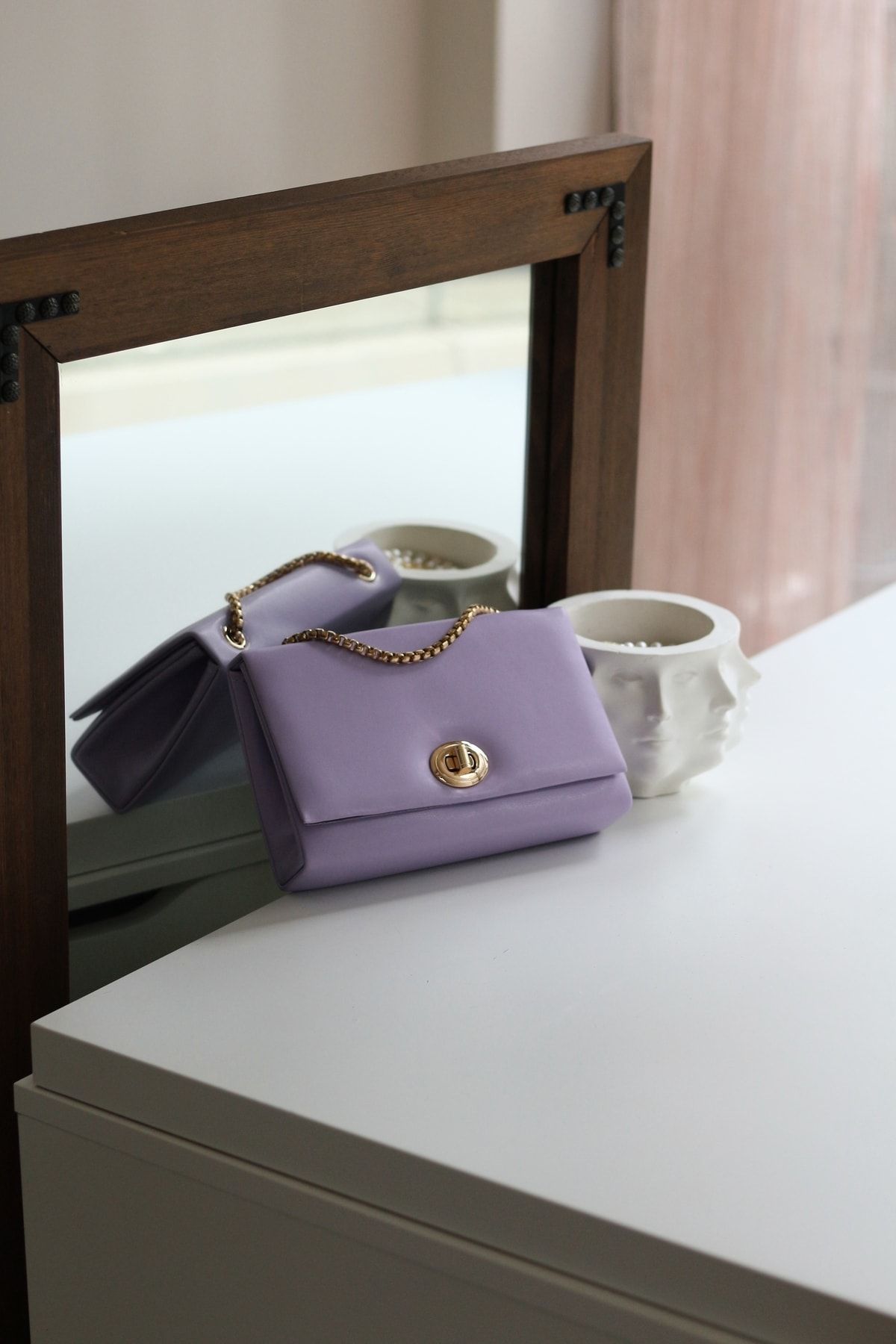 Metallic ring on sale push lock bag