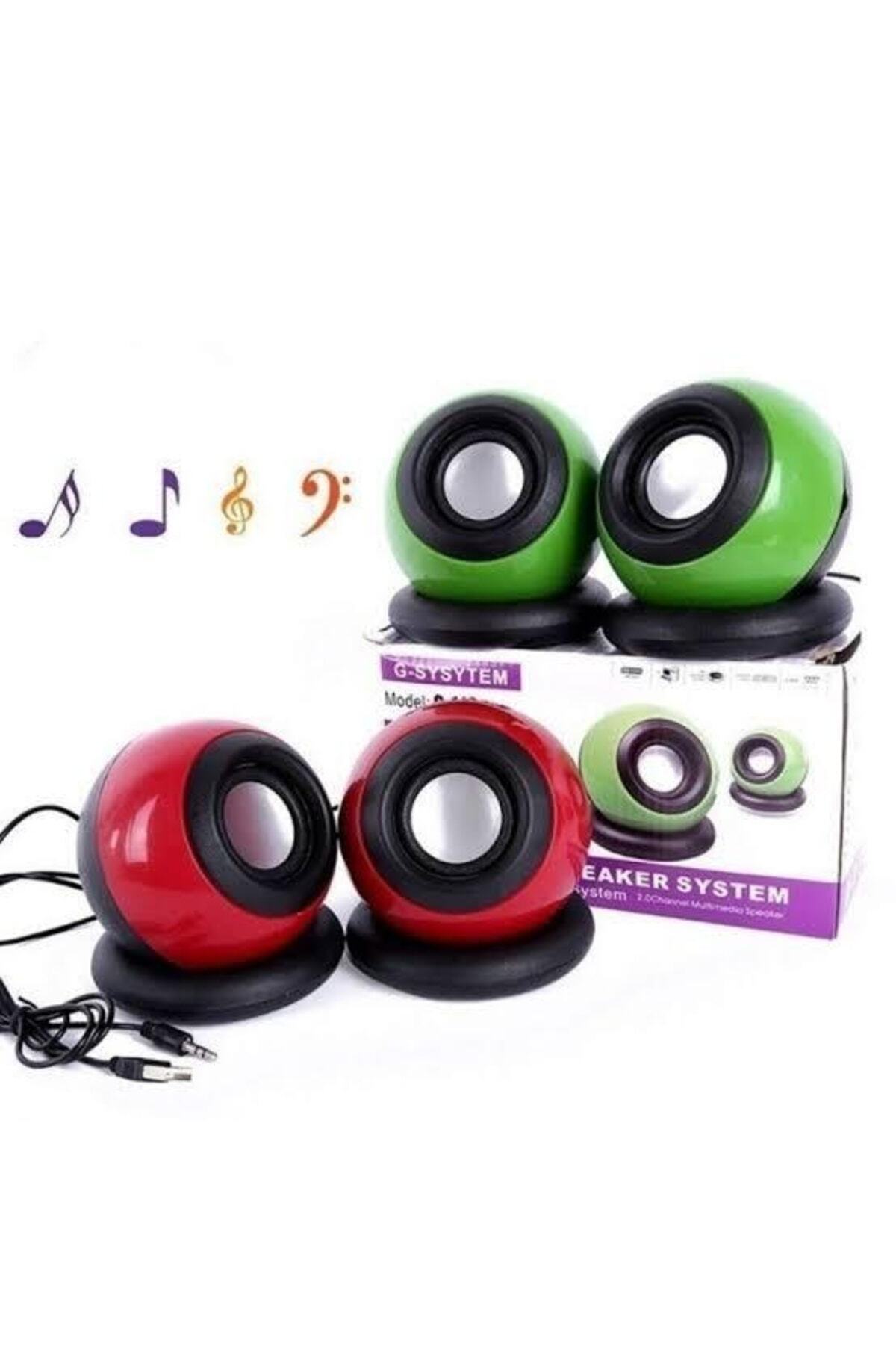 Bilgisayar Hoparlör Süper Bass 1 1 Speaker Usb 2.0 G-116 Hoperlör Yeşil Renk 2
