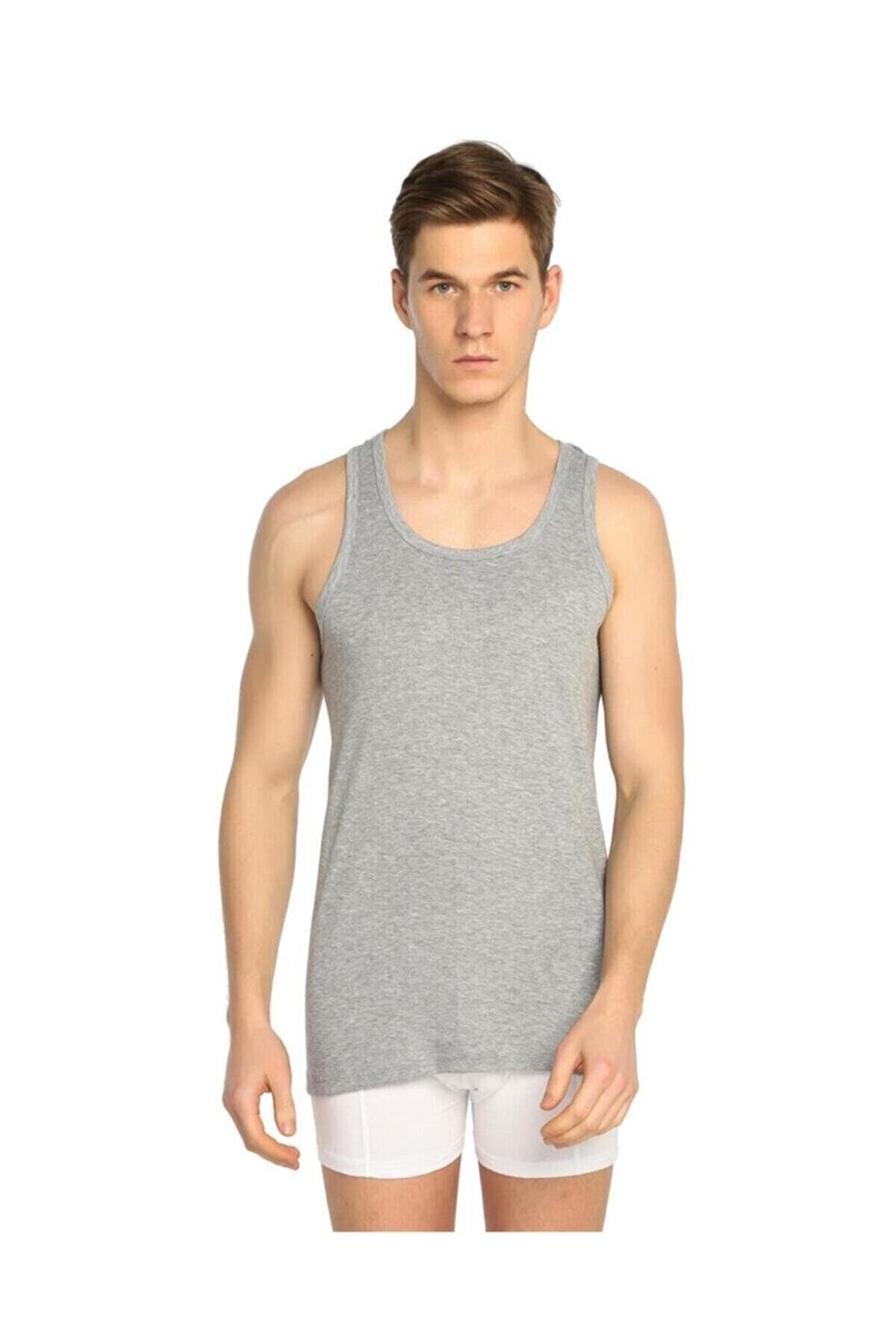 Tutku-Men's Undershirt 9 Pack Ribbon Gray Color Available in Single Color 2