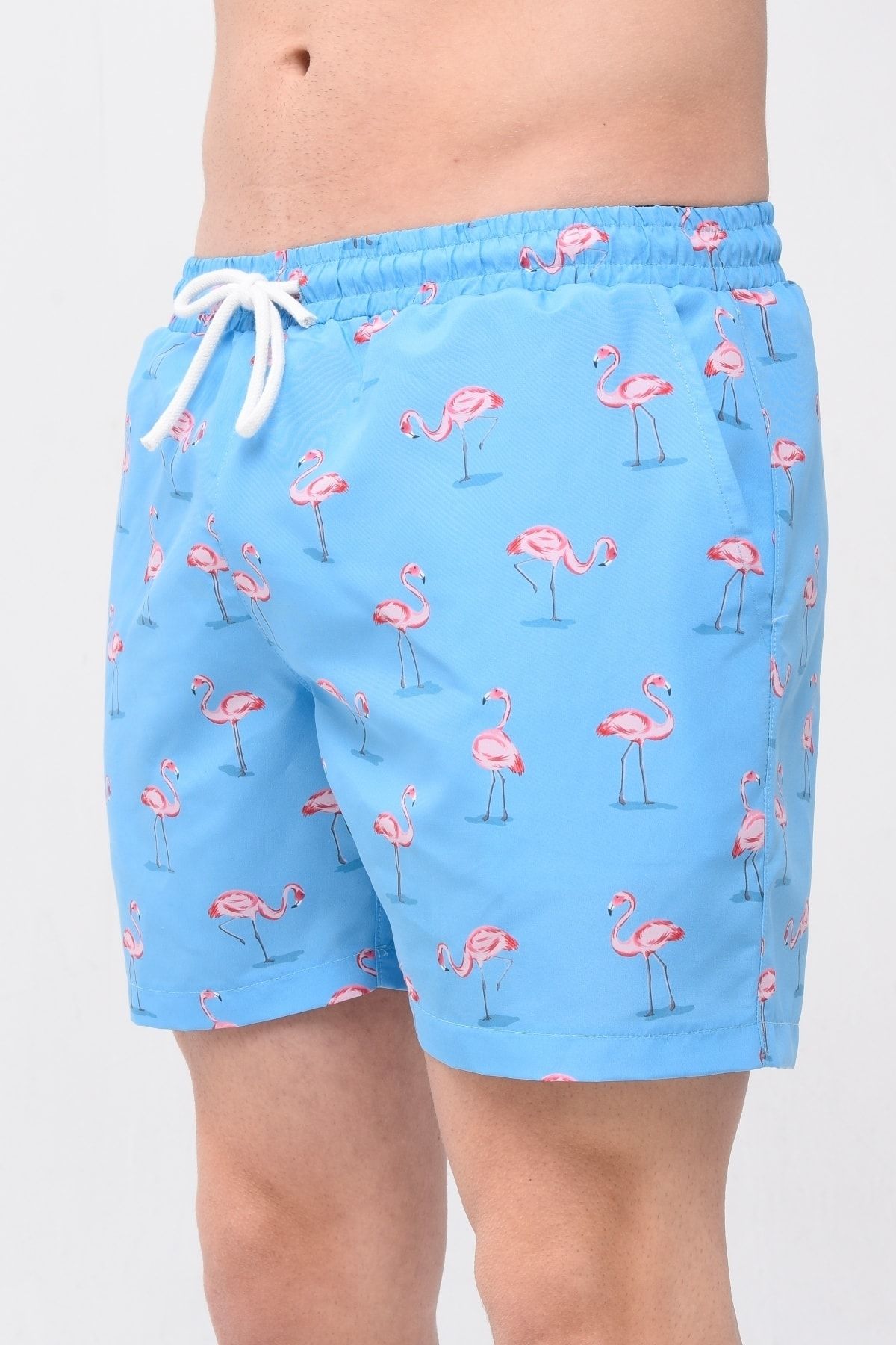 Bolder-David Flamingo Pattern Men's Swim Shorts 6