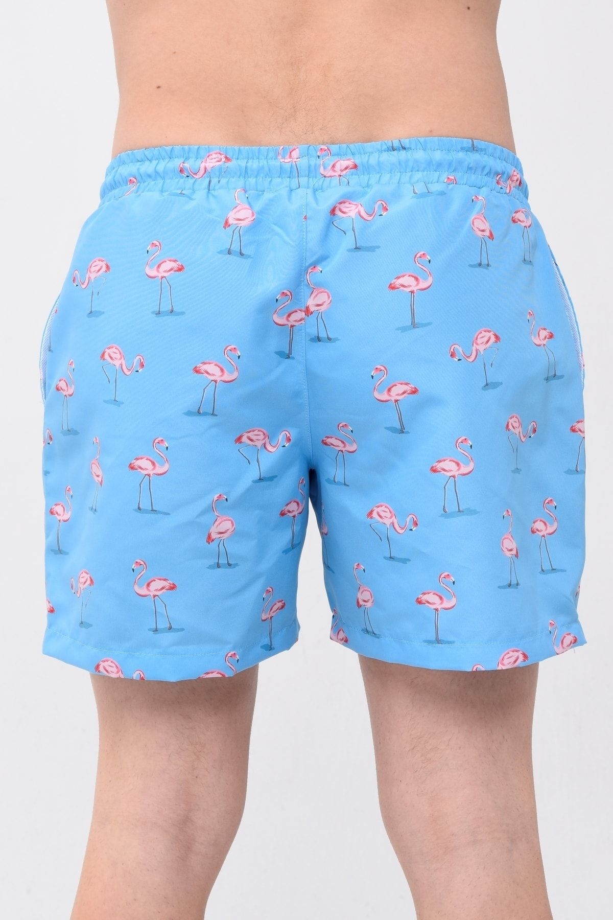 Bolder-David Flamingo Pattern Men's Swim Shorts 7