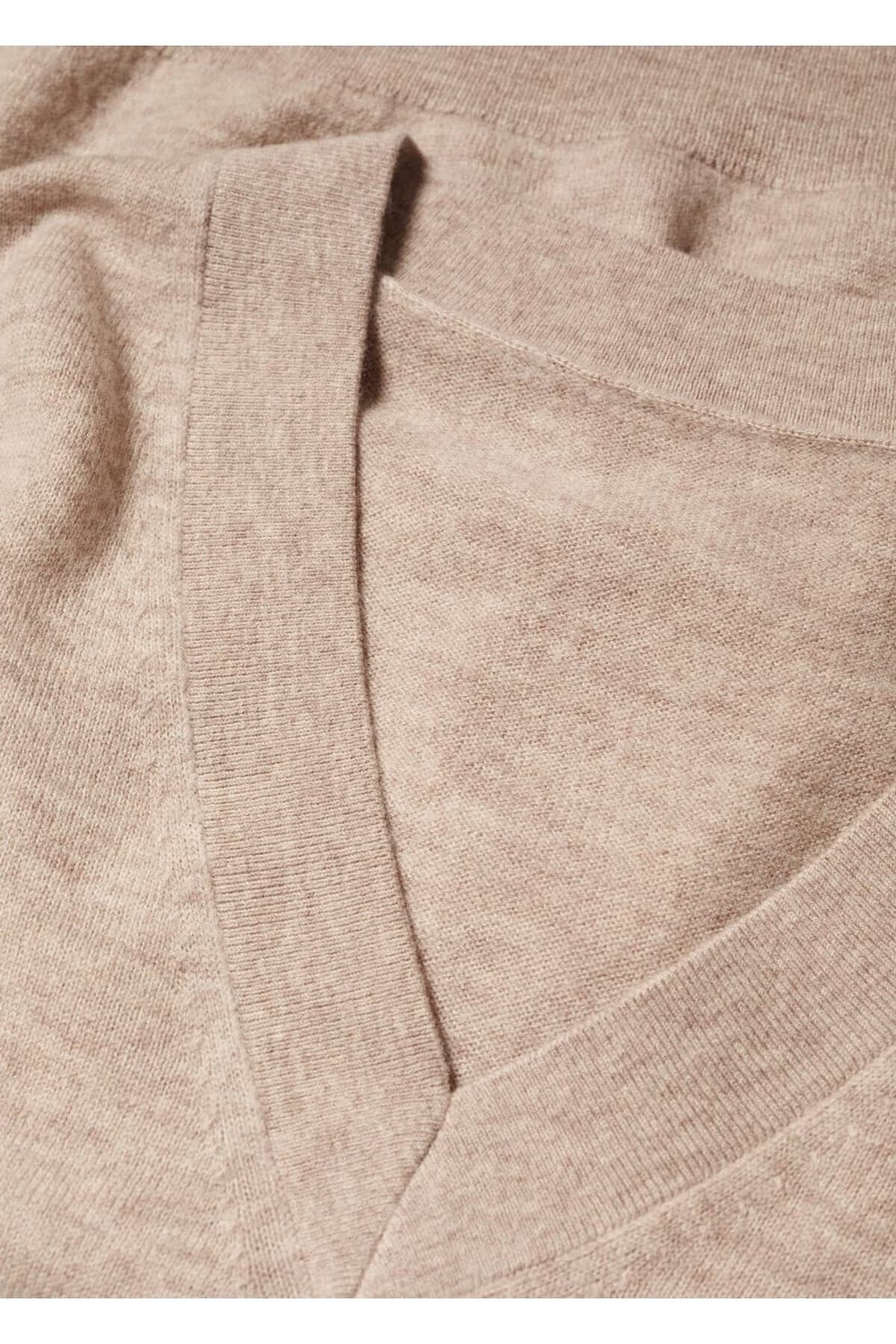 MANGO Woman-100% Wool V-Neck Sweater 5