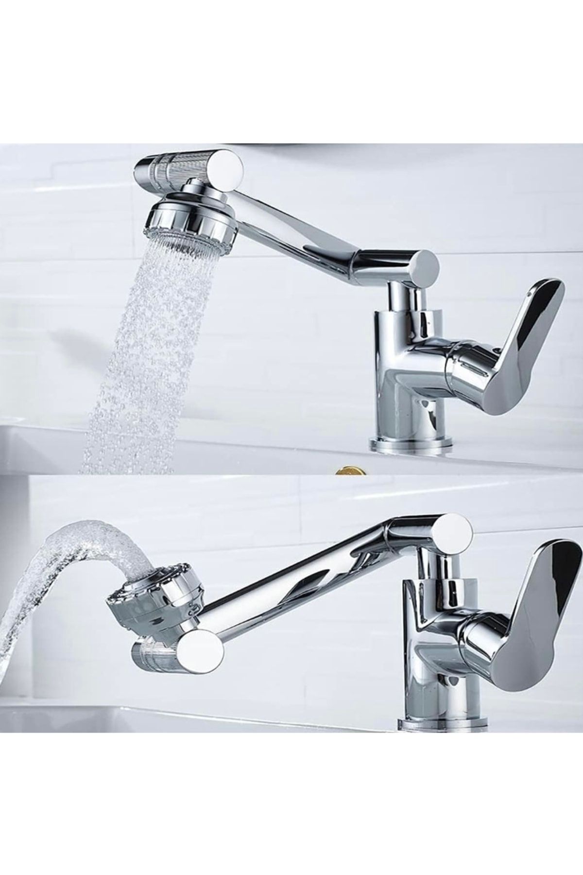 İSAOĞLU YAPI-Sink Mixer Bathroom Sink Faucet Functional Movable Design Water Flow and Pressure Adjustable 2