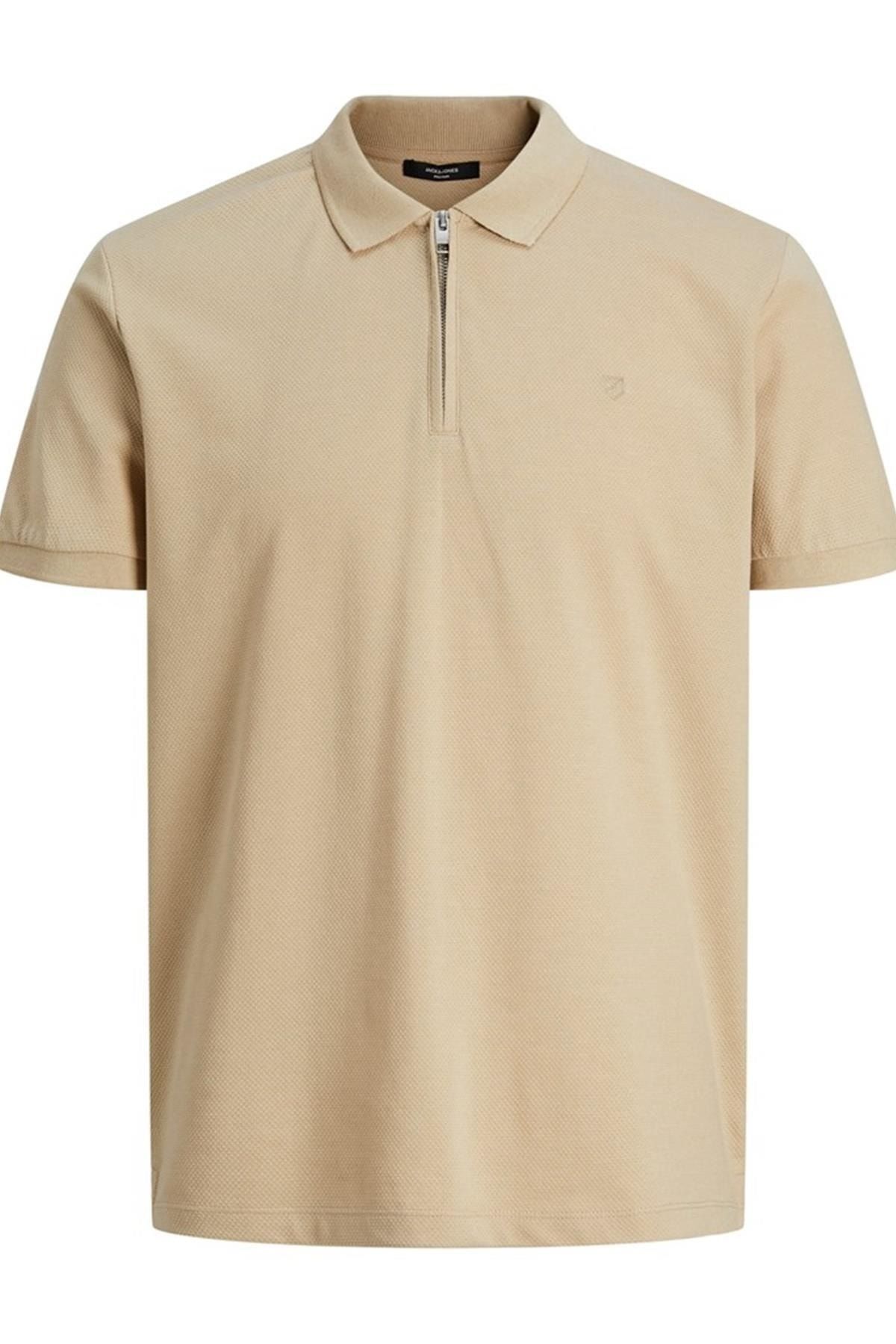 Jack Jones Jack Jones Onu Yar m Fermuarl Erkek Polo Yaka Ti ort 12236235 Fiyat Yorumlar Trendyol